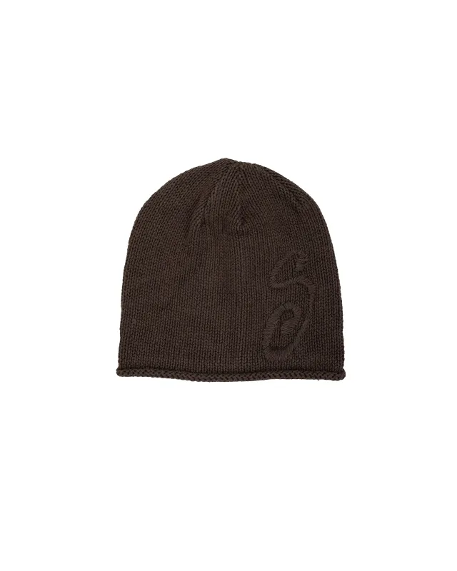 Stüssy S Knit Skullcap Brown sold by Lost & Found