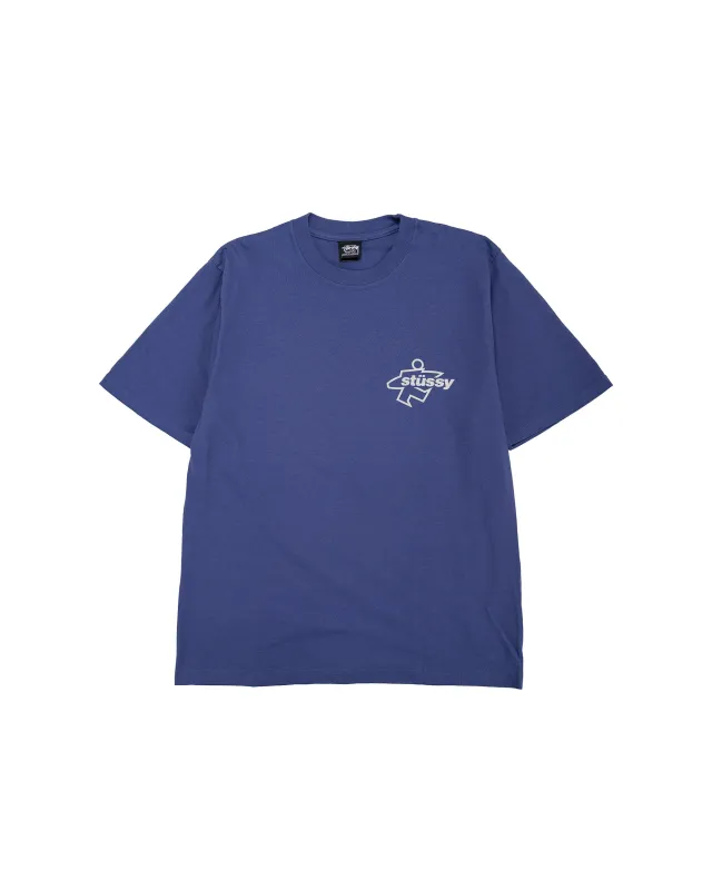 Stüssy Surf Size Pigment Dyed Tee Indigo sold by Lost & Found