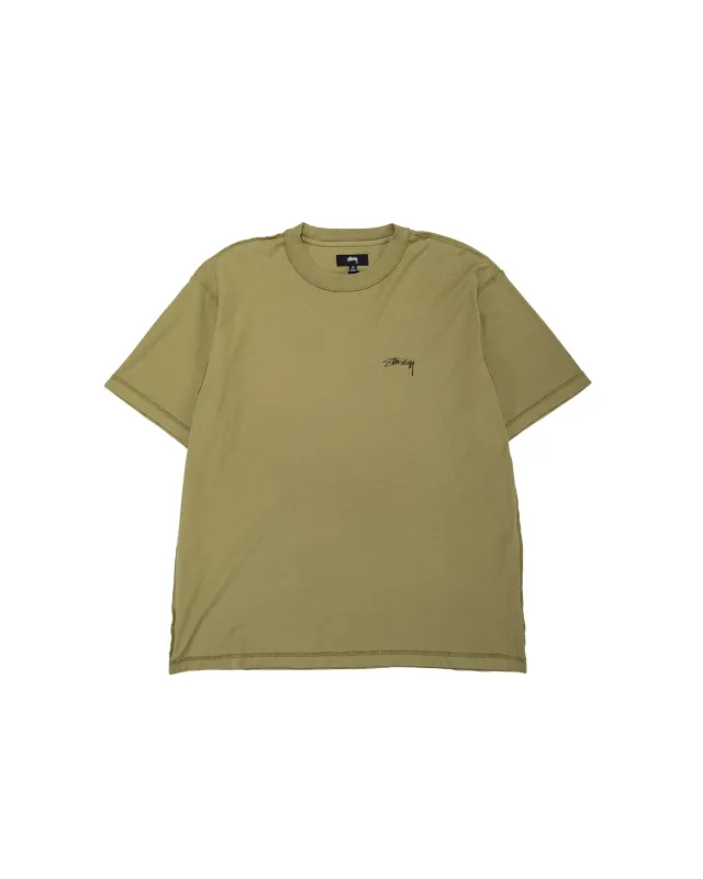 Stüssy Lazy Tee Light Olive sold by Lost & Found