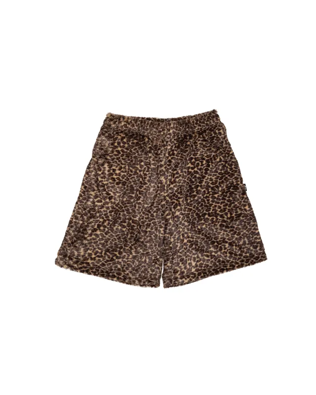 Stüssy Pile Leopard Short Brown sold by Lost & Found