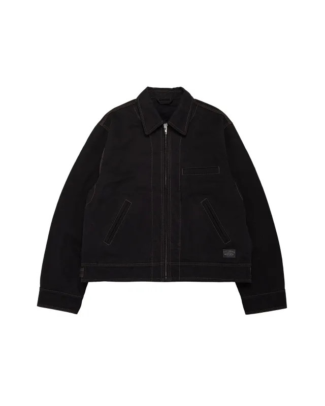 Stüssy Work Jacket Collared Black sold by Lost & Found