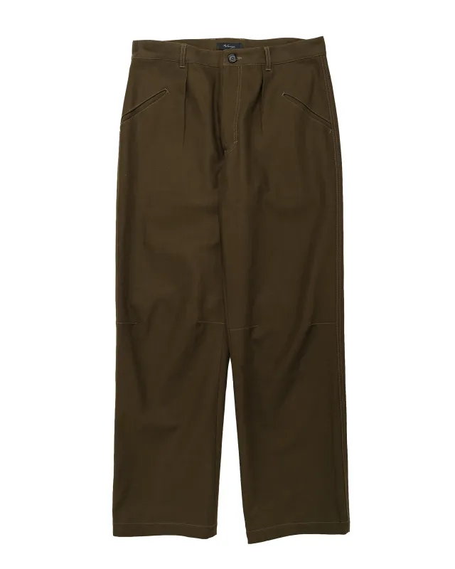 Wanze Flight Pant Cotton Twill Army Green made by Lost & Found