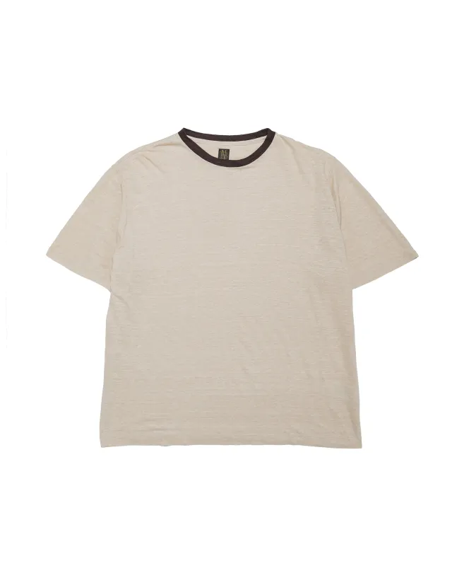 Batoner Normandy Linen T-Shirt Beige/Brown made by BATONER