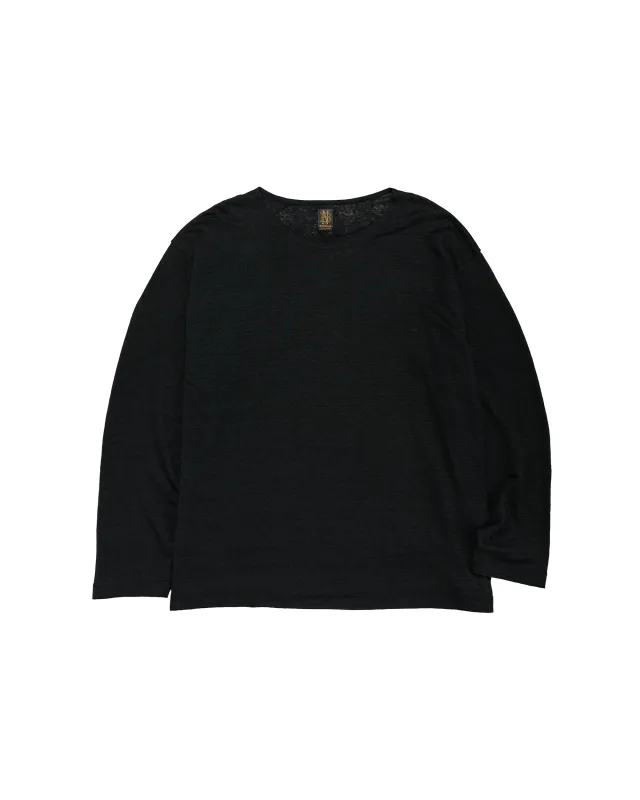 Batoner Normandy Linen Basque Shirt Black made by BATONER