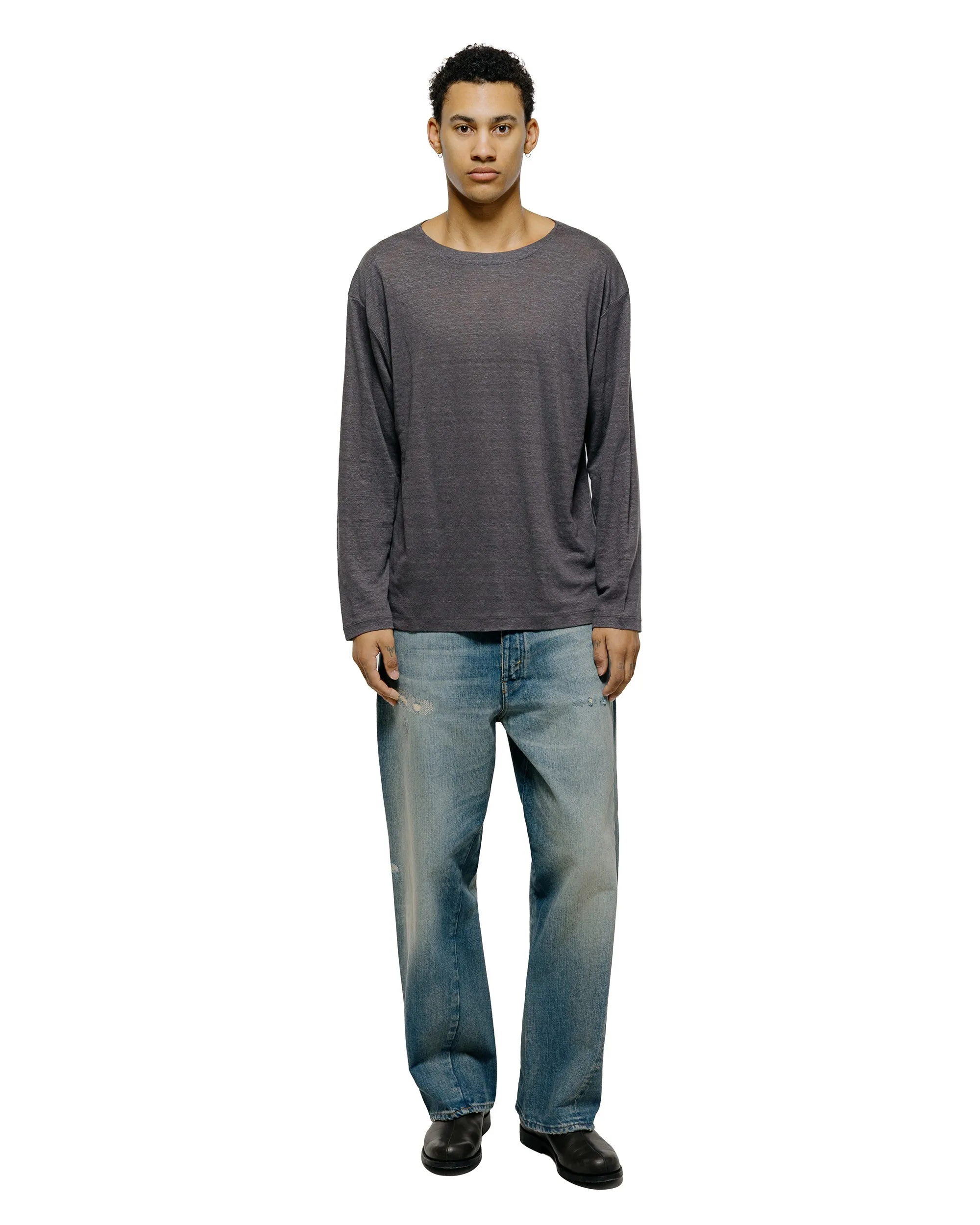 Batoner Normandy Linen Basque Shirt Gray sold by Lost & Found product image thumbnail 4