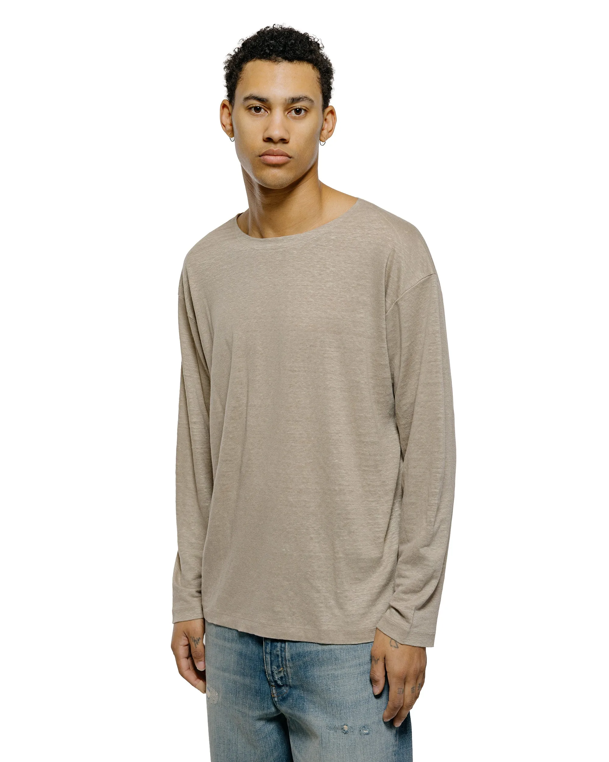 Batoner Normandy Linen Basque Shirt Taupe sold by Lost & Found product image thumbnail 2