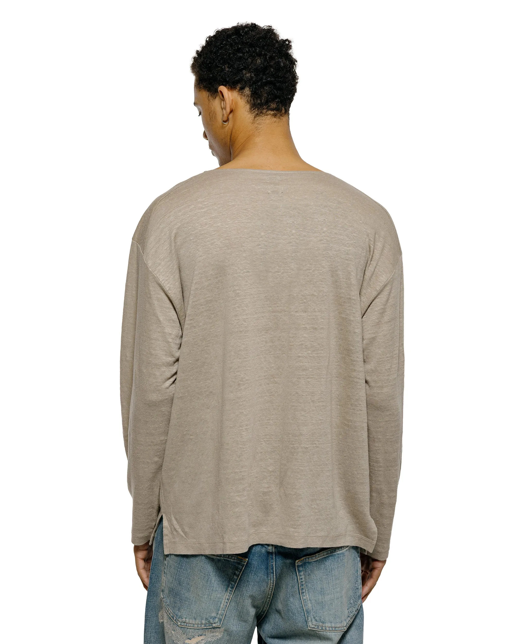 Batoner Normandy Linen Basque Shirt Taupe sold by Lost & Found product image thumbnail 3