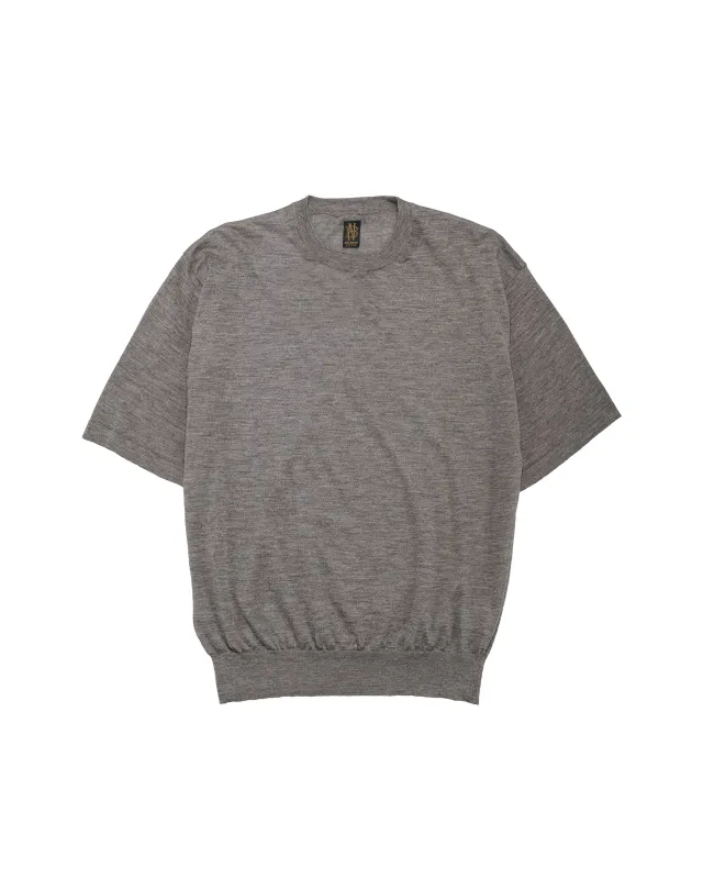 Batoner Choma Crew Neck S/S Greige made by BATONER