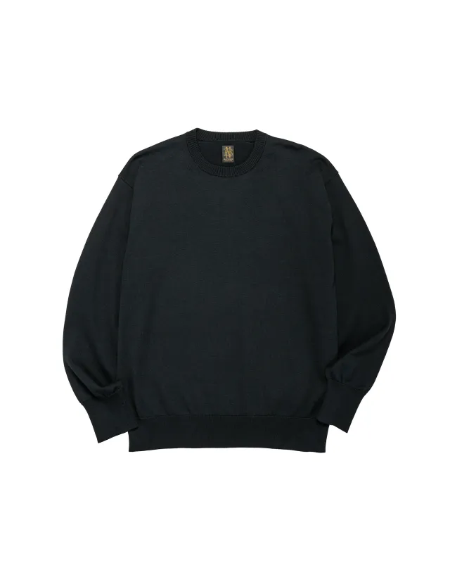 Batoner Caribbean Sea Island Cotton Crew Neck Black sold by Lost & Found