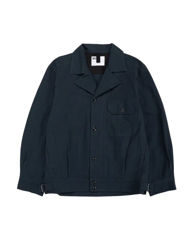 MHL Utility Jacket Washed Cotton Ripstop Ink made by Margaret Howell