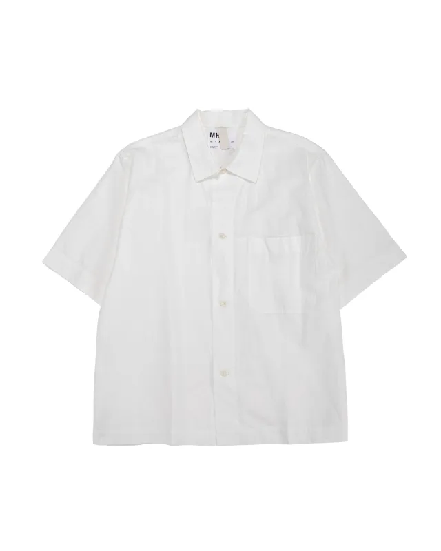 MHL S/S PJ Shirt Cotton Linen Poplin Chalk sold by Lost & Found