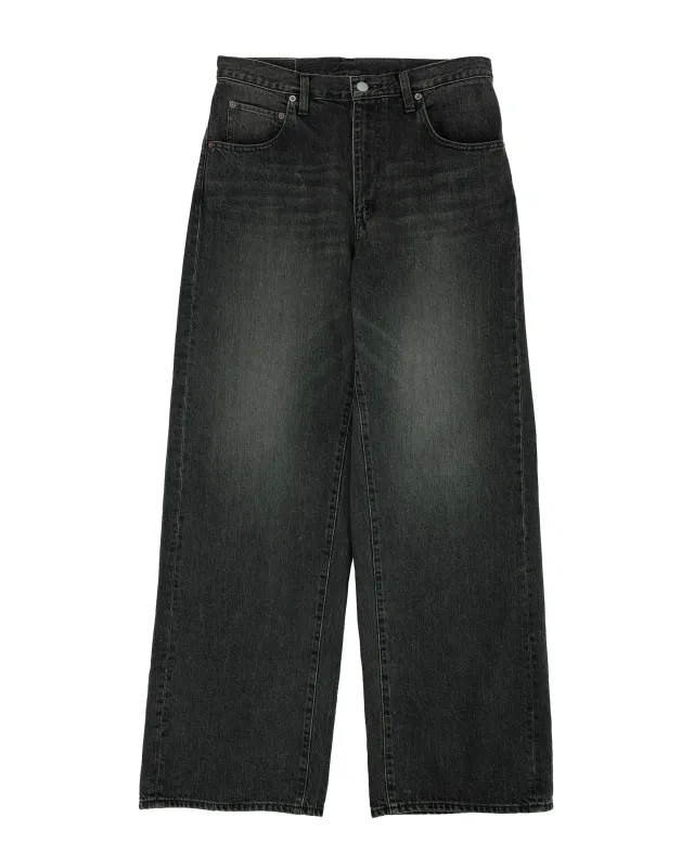 ssstein Wide Denim Jeans Black sold by Lost & Found