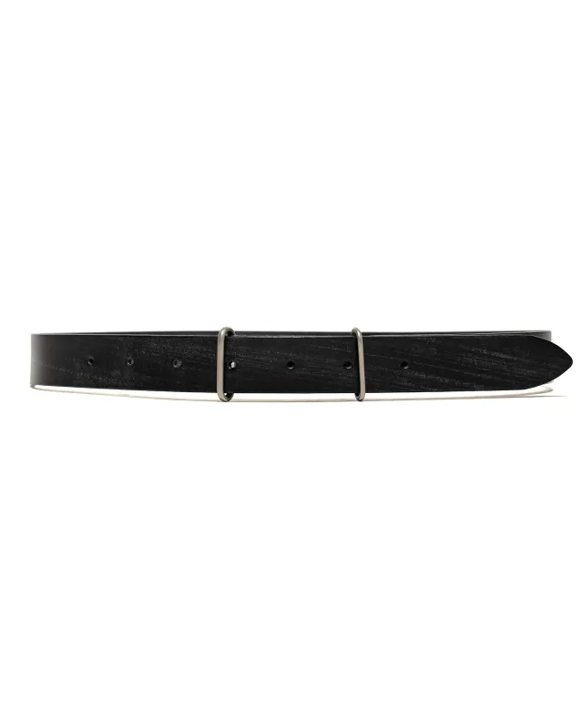 Margaret Howell Minimal Buckle Belt Full Grain Bridle Leather Black made by Margaret Howell