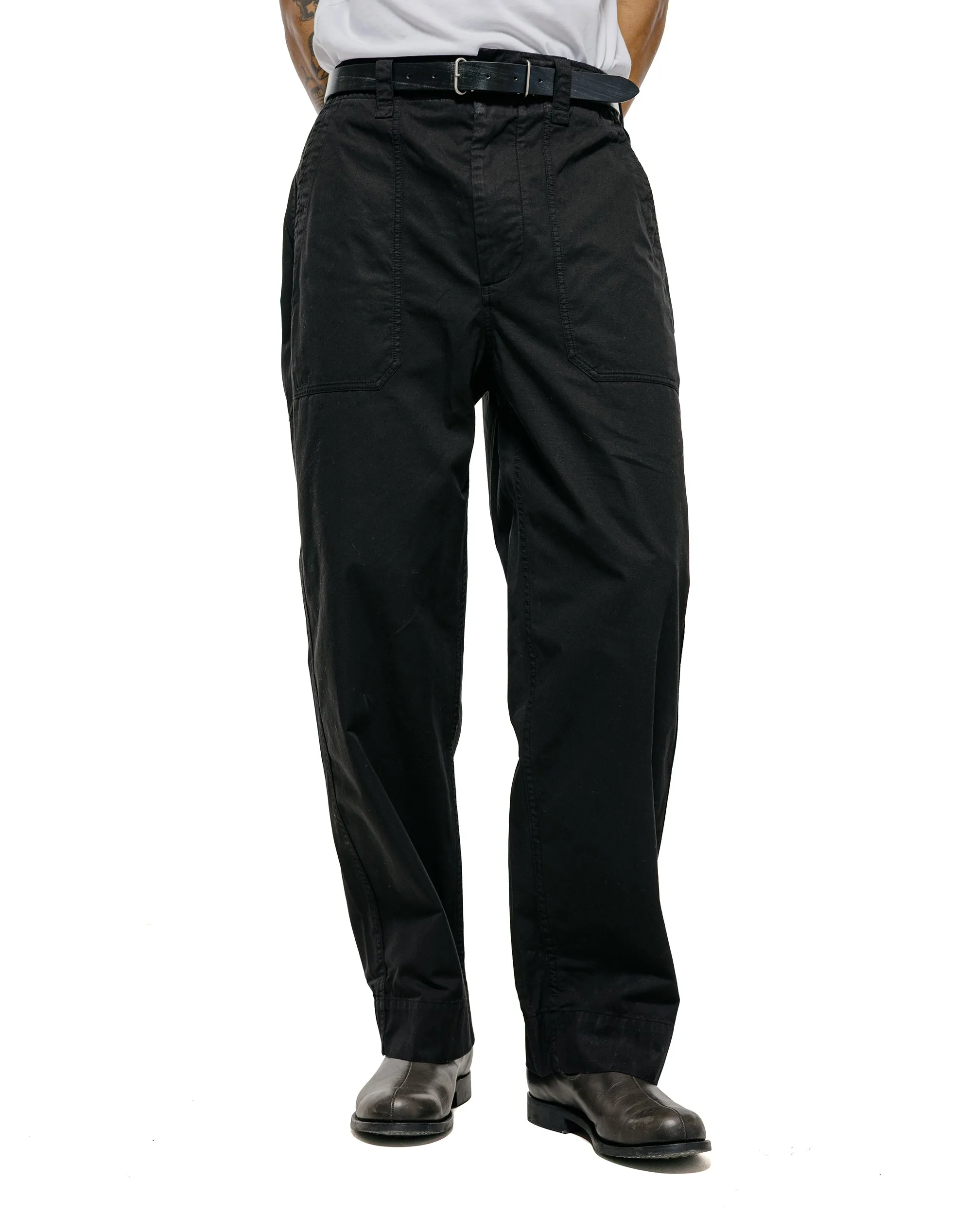 MHL Patch Pocket Utility Trousers Matte Cotton Twill Black sold by Lost & Found product image thumbnail 2