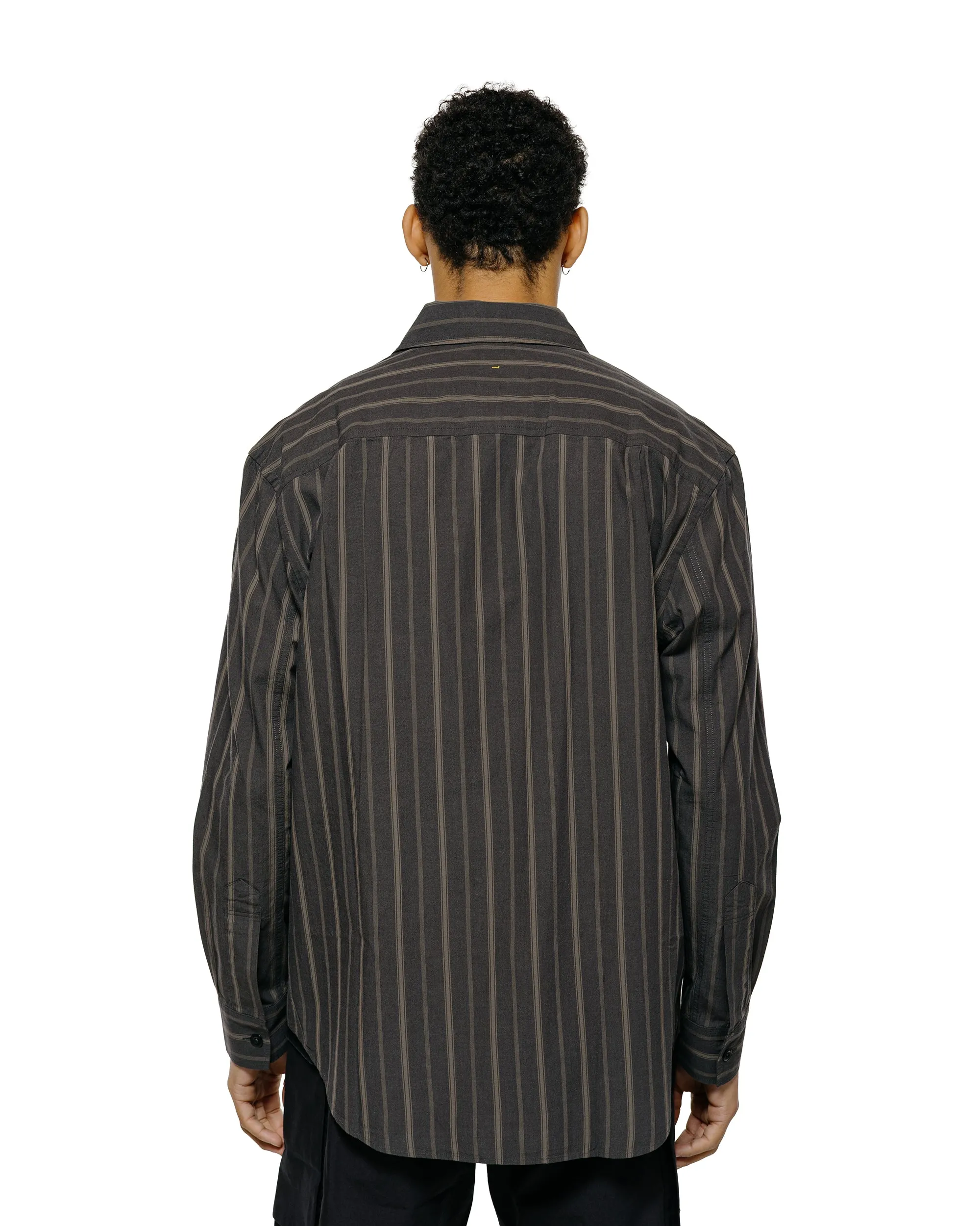 MHL Basic Shirt Bold Stripe Cotton Off Black/Khaki sold by Lost & Found product image thumbnail 3