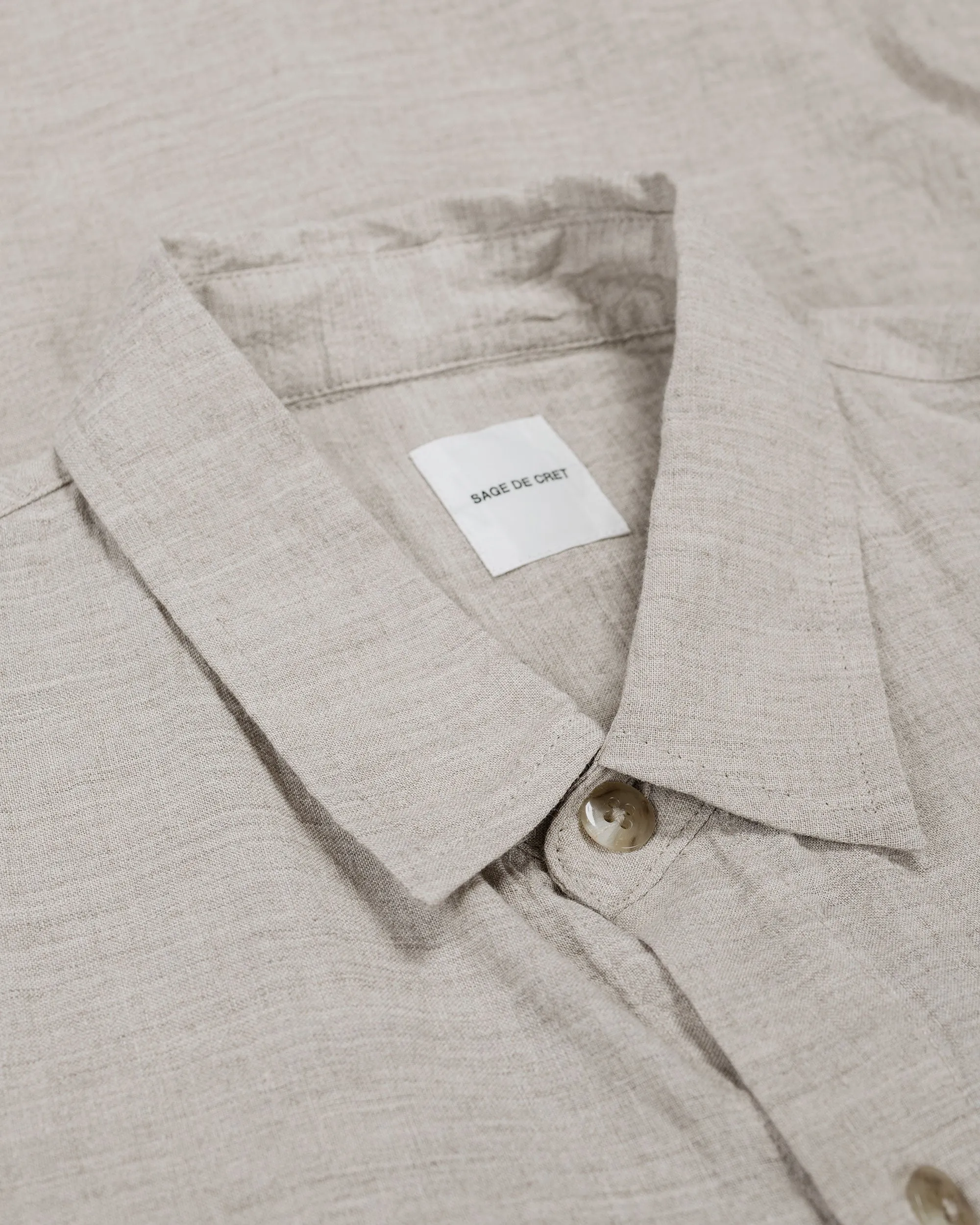 Sage de Cret LI/CO/WO Washed Lawn Cloth Work Shirt Jacket Ecru sold by Lost & Found product image thumbnail 5