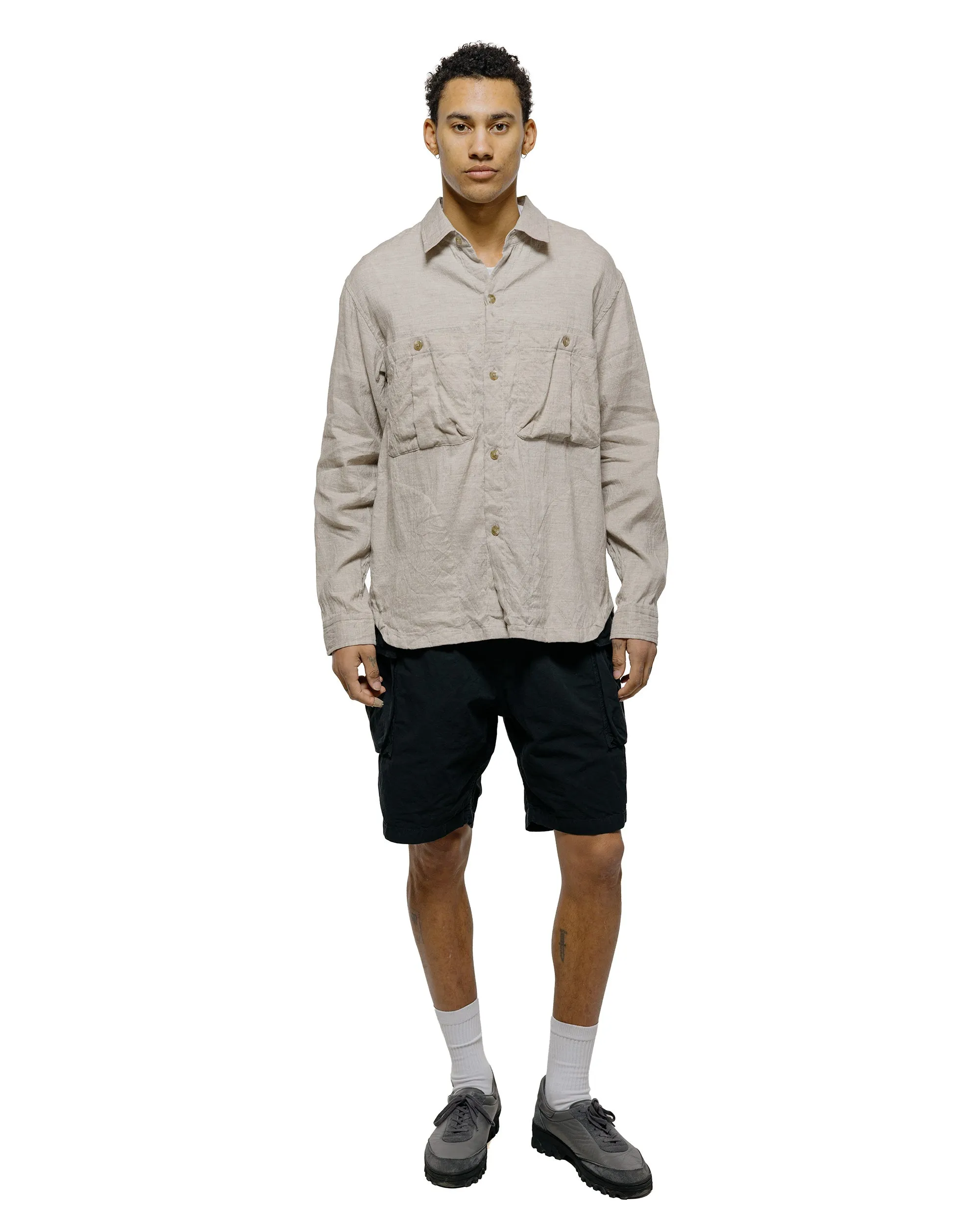 Sage de Cret LI/CO/WO Washed Lawn Cloth Work Shirt Jacket Ecru sold by Lost & Found product image thumbnail 4