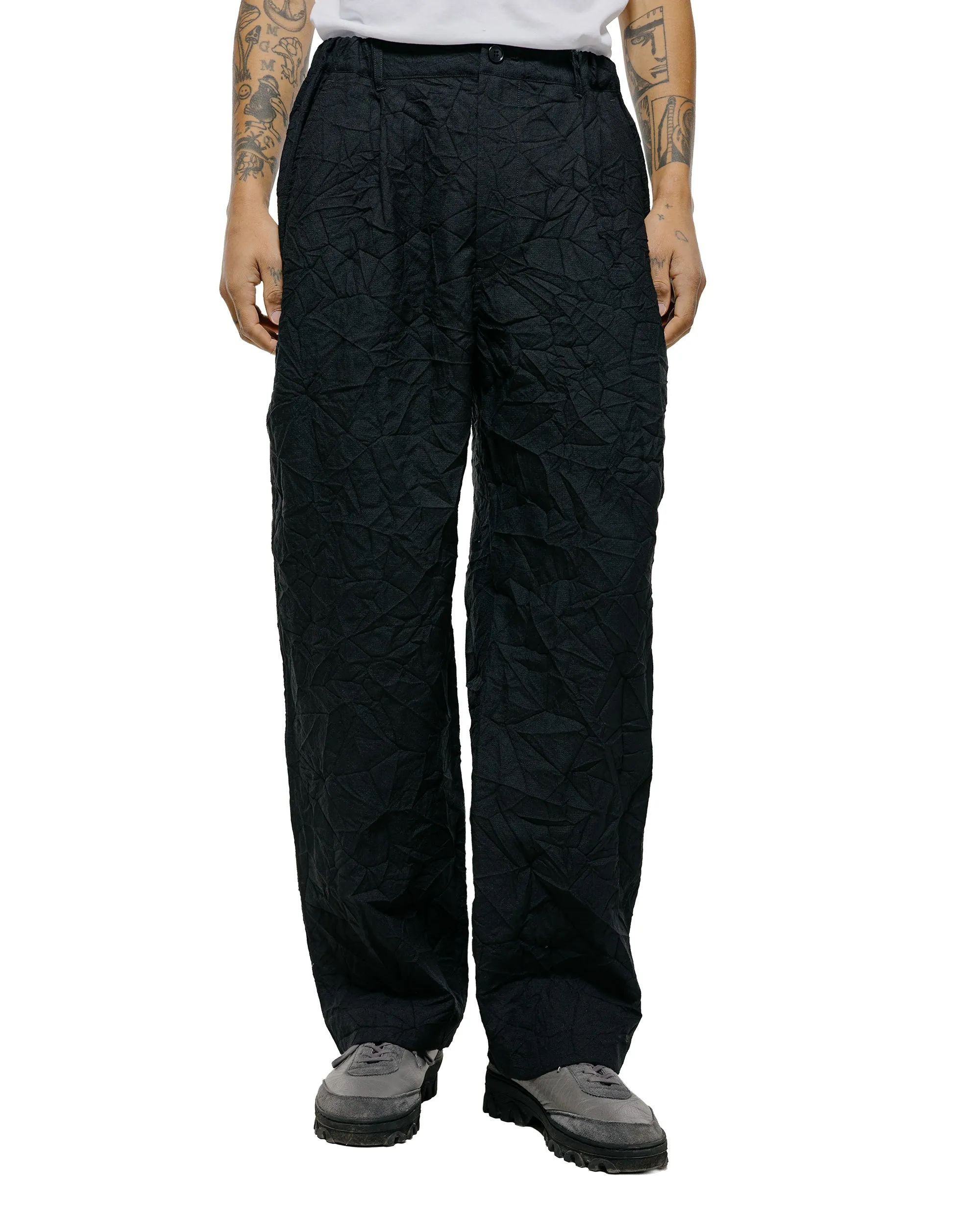 Sage de Cret WO/LI Crinkle Single Pleated Wide Pants Black sold by Lost & Found product image thumbnail 2