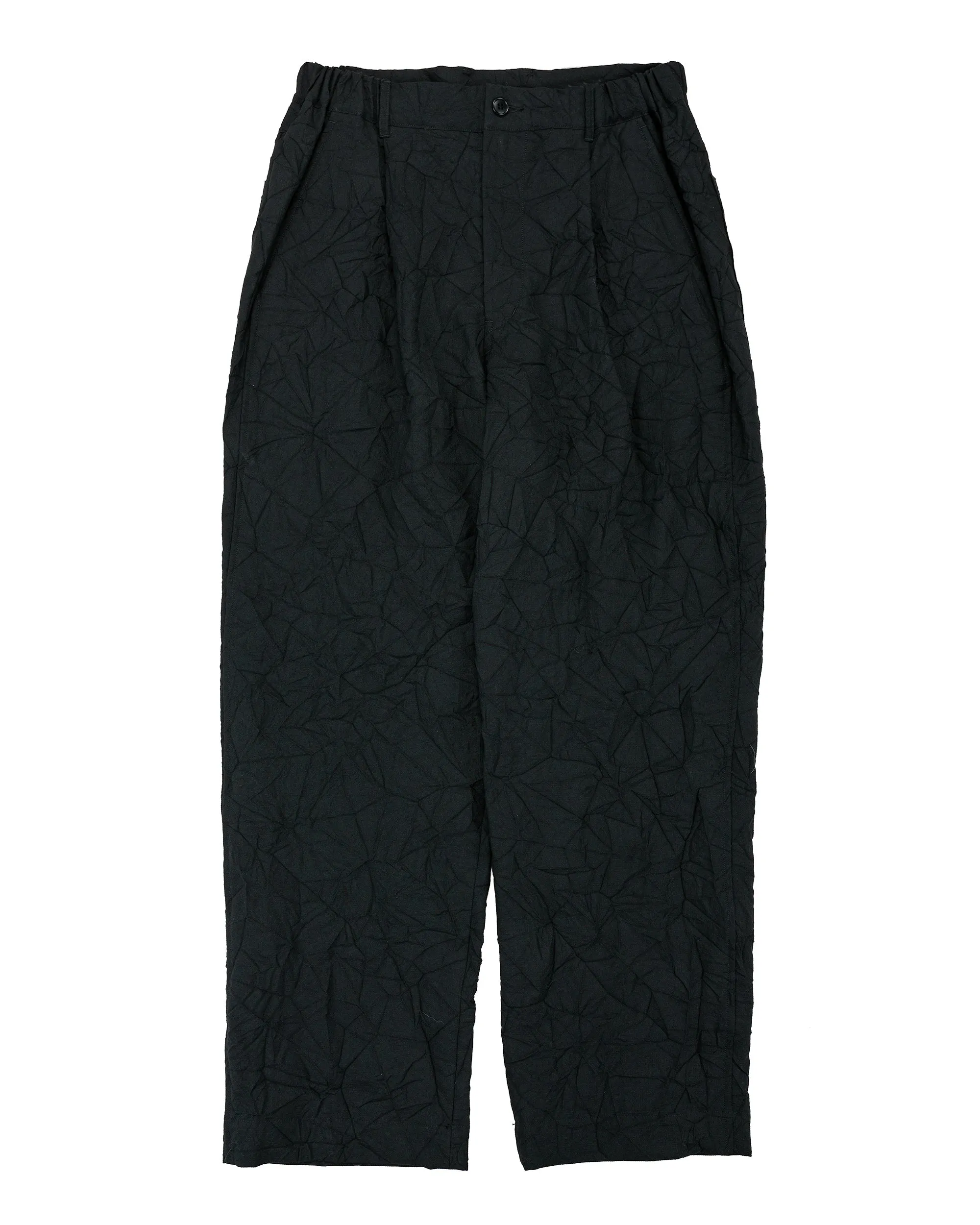 Sage de Cret WO/LI Crinkle Single Pleated Wide Pants Black sold by Lost & Found