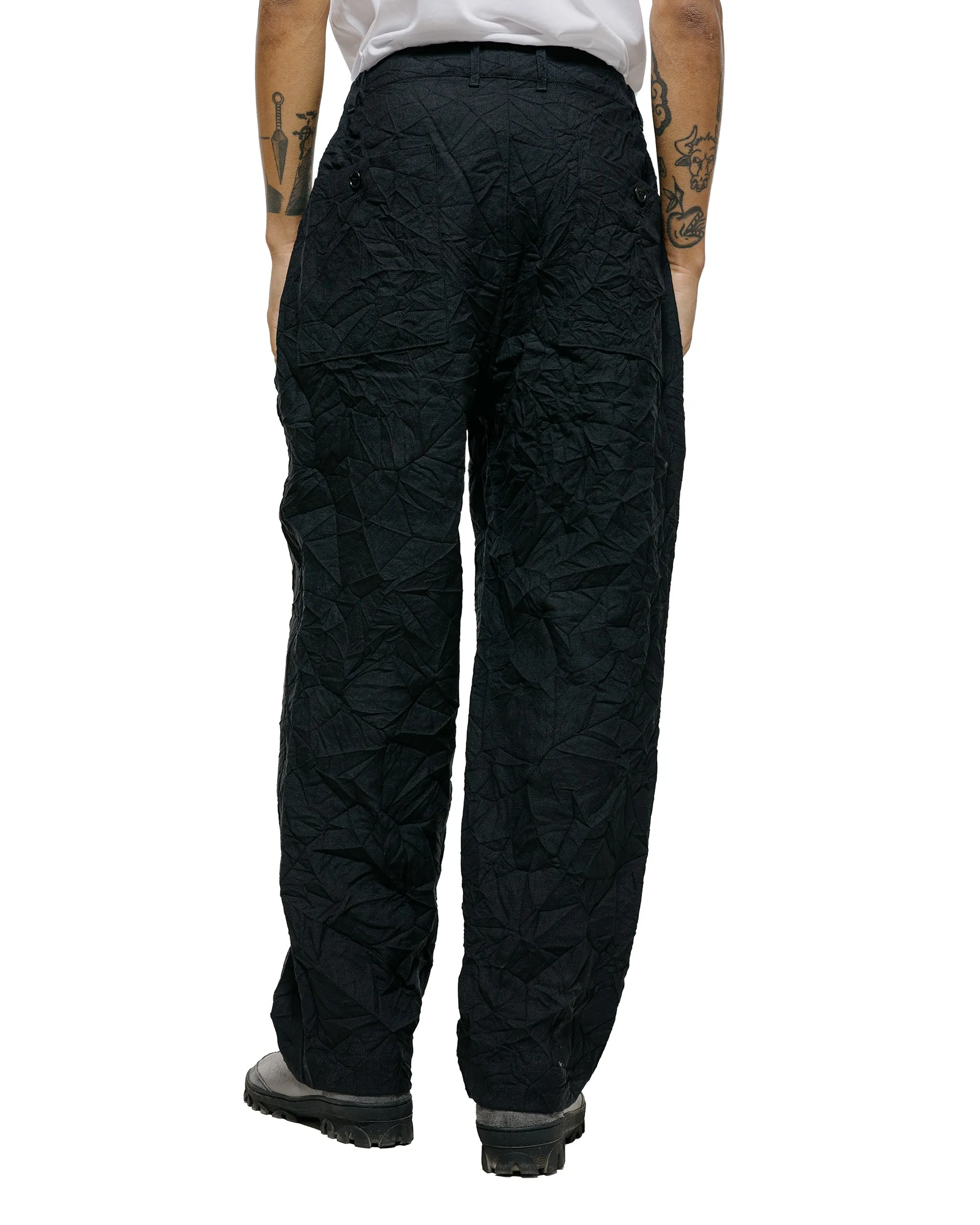 Sage de Cret WO/LI Crinkle Single Pleated Wide Pants Black sold by Lost & Found product image thumbnail 3