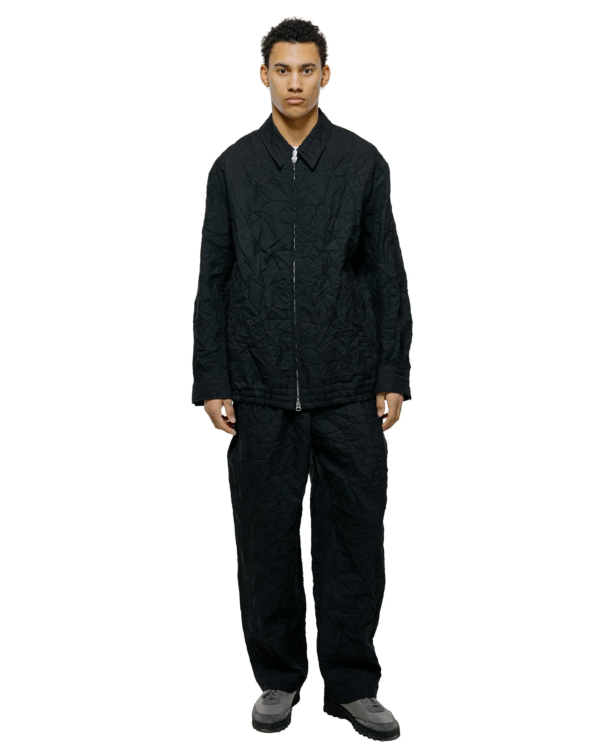 Sage de Cret WO/LI Crinkle Single Pleated Wide Pants Black sold by Lost & Found product image thumbnail 4