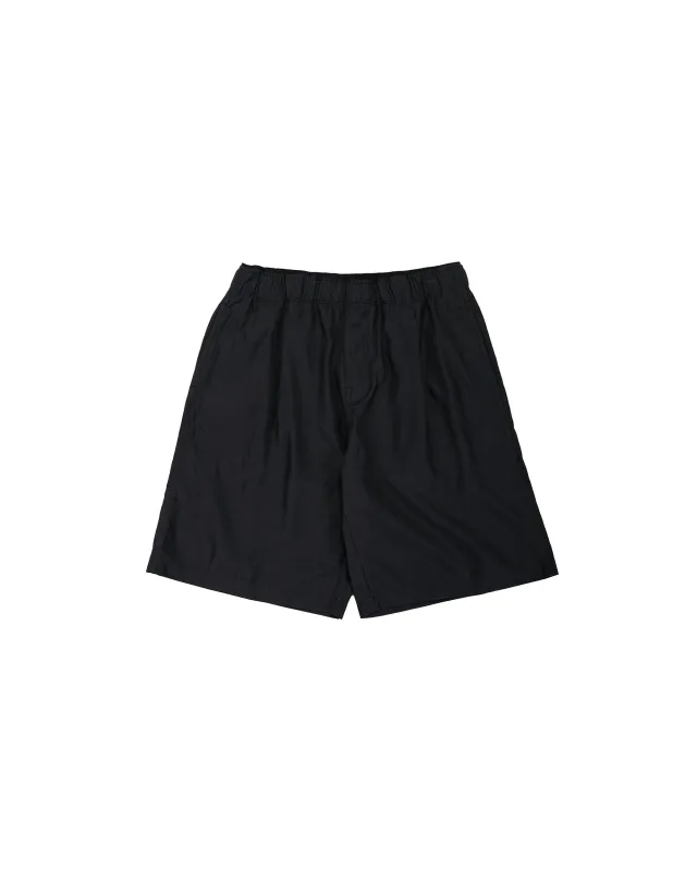 Our Legacy Leisure Shorts Still Black Calm Cupro Cotton made by Our Legacy