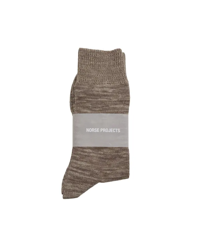 Norse Projects Bykle Heavy Cotton Twist Sock Vetiver made by Norse Projects