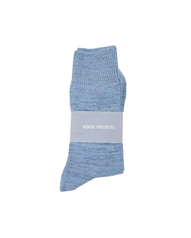 Norse Projects Bykle Heavy Cotton Twist Sock Bel Air Blue made by Norse Projects