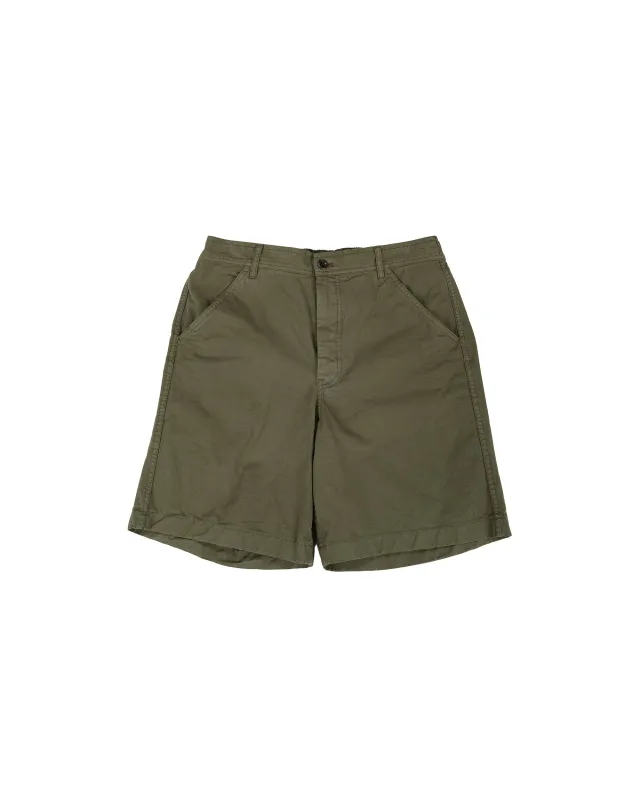 Norse Projects Kvitfjell Relaxed Cotton Twill Short Olive Night made by Lost & Found