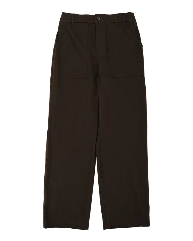 Norse Projects Kvitfjell Relaxed Cotton Wool Herringbone Pant Delicioso Brown sold by Lost & Found
