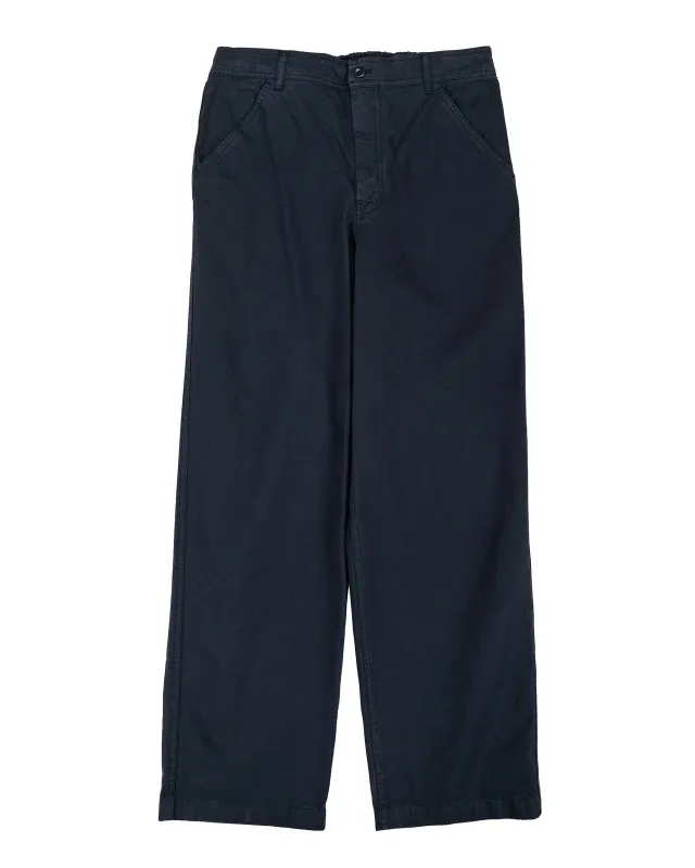 Norse Projects Kvitfjell Relaxed Cotton Twill Pant Dark Navy sold by Lost & Found