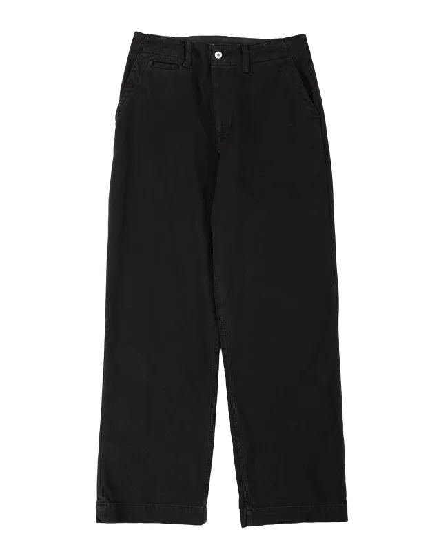 Norse Projects Hengifoss High Waist Heavy Twill Trouser Black made by Norse Projects