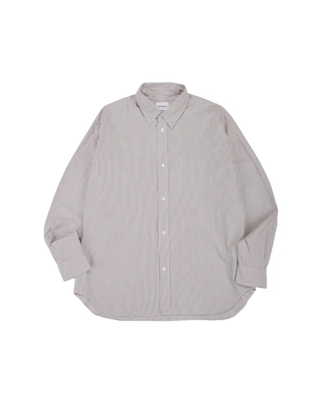 Norse Projects Espevik Fine Oversize Shirt Walnut made by Norse Projects