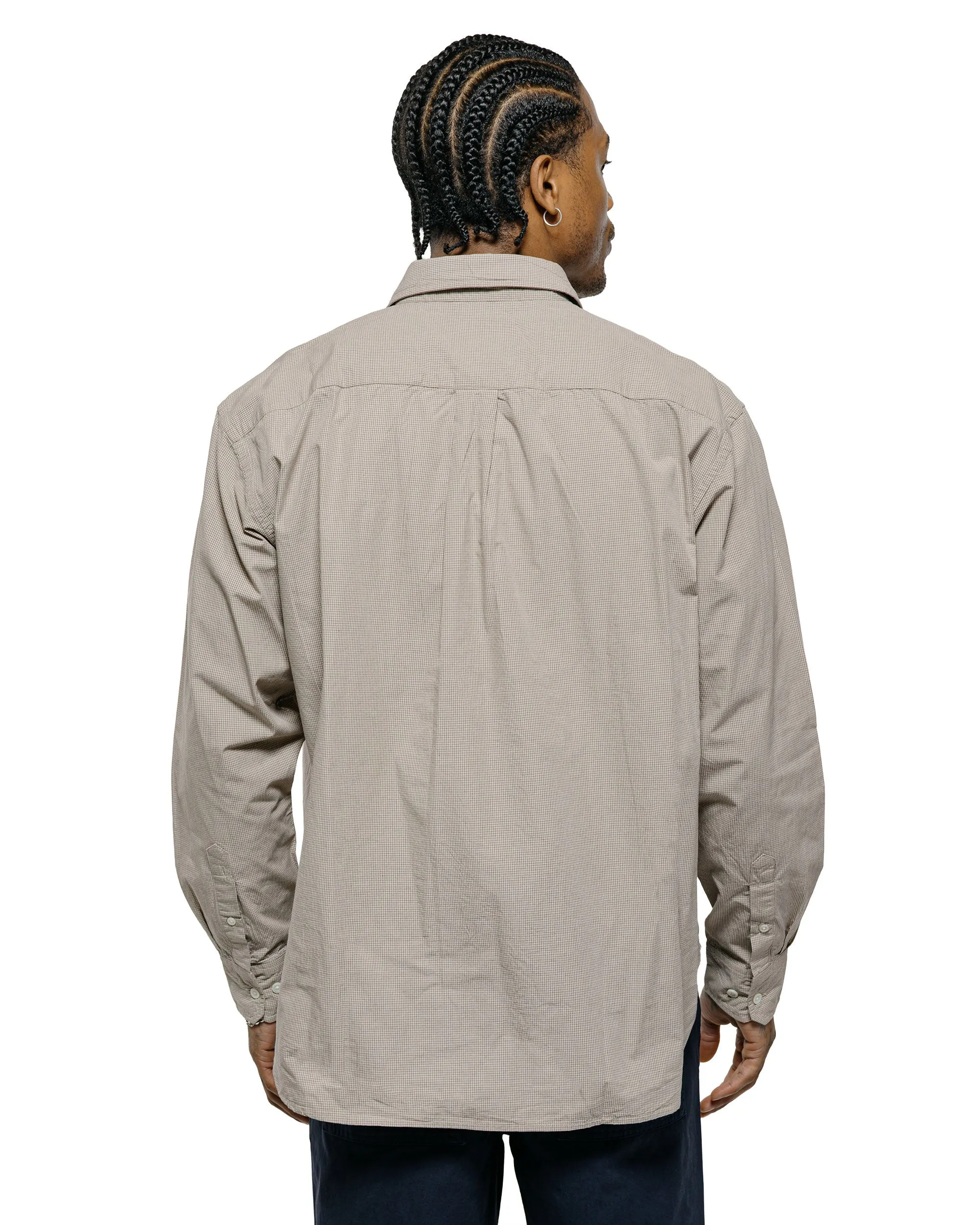 Norse Projects Espevik Oversize Micro Poplin Check Shirt Oatmeal sold by Lost & Found product image thumbnail 3