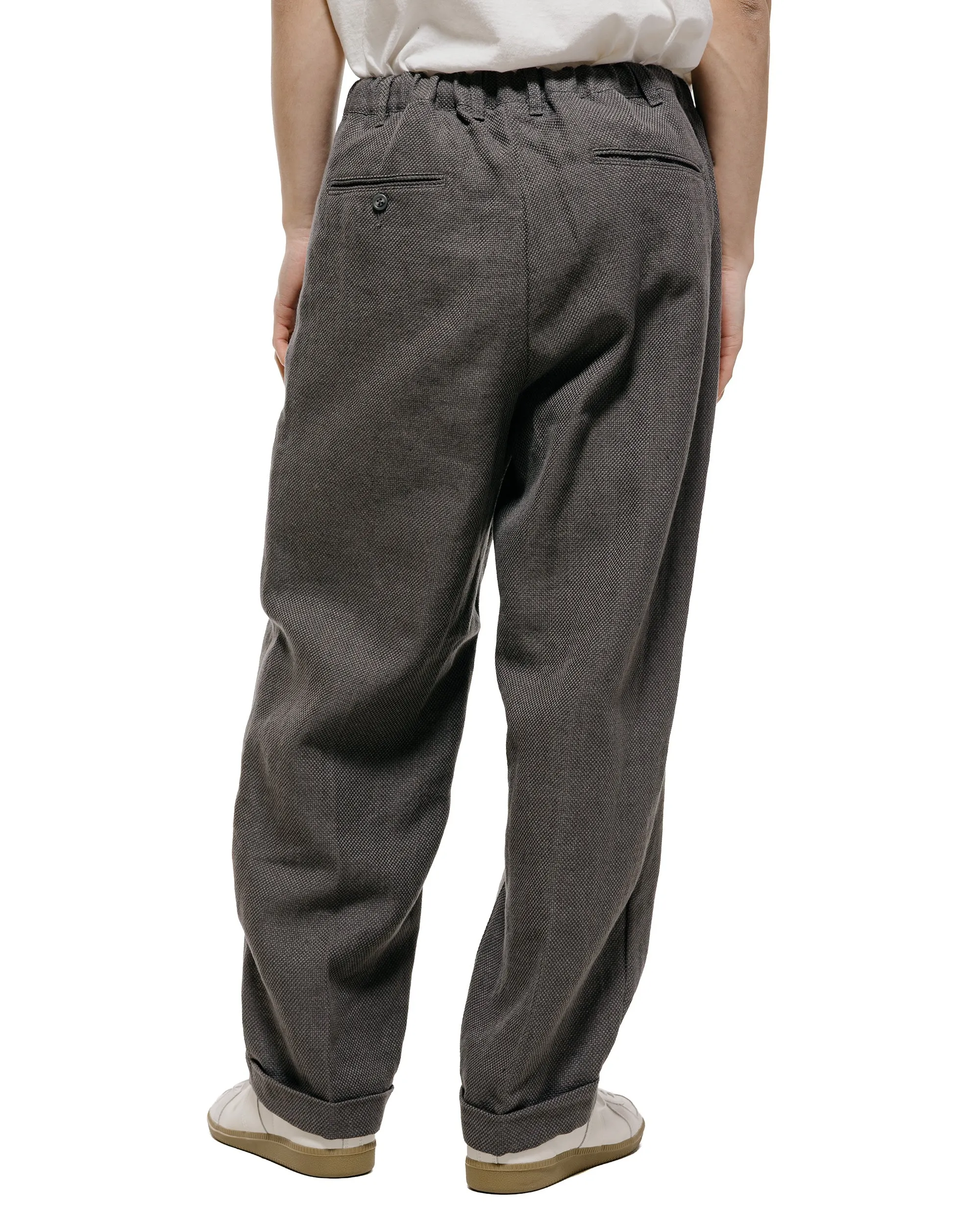 Beams Plus 2Pleats Relax Trousers Linen Cotton Grey sold by Lost & Found product image thumbnail 3