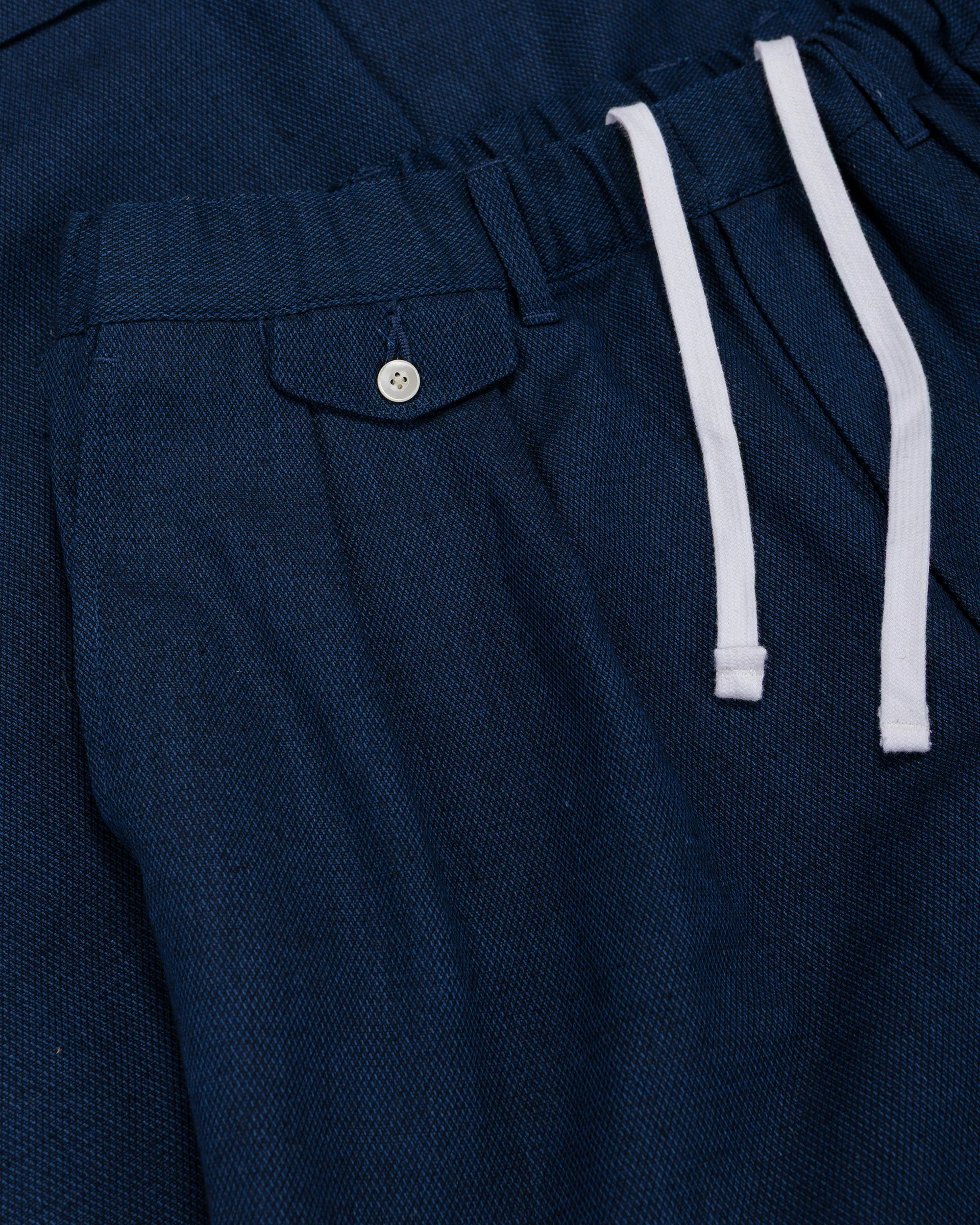 Beams Plus 2Pleats Relax Trousers Indigo Oxford Dark Indigo sold by Lost & Found product image thumbnail 5