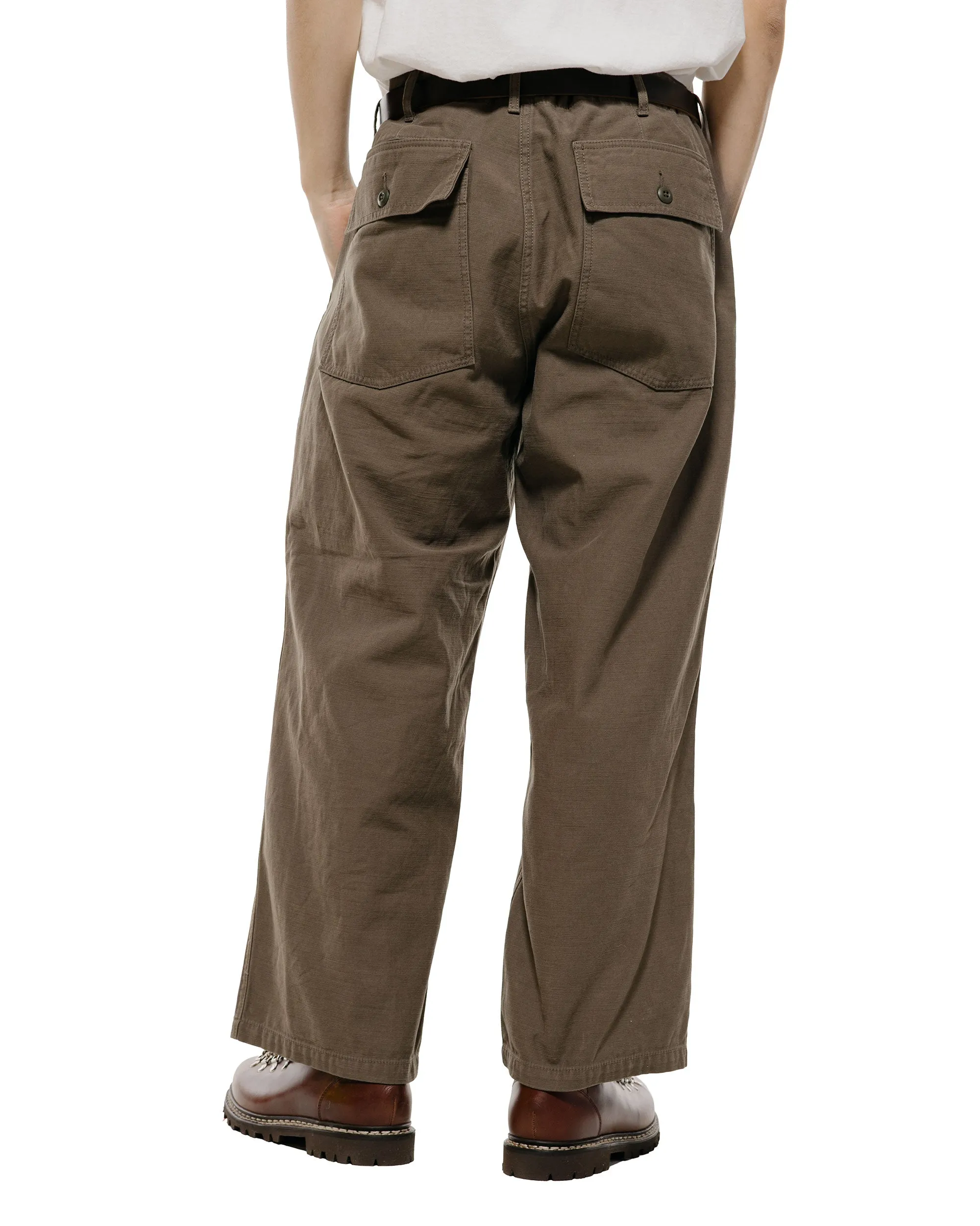 Beams Plus MIL Utility Trousers Reversed Sateen Olive Brown sold by Lost & Found product image thumbnail 3