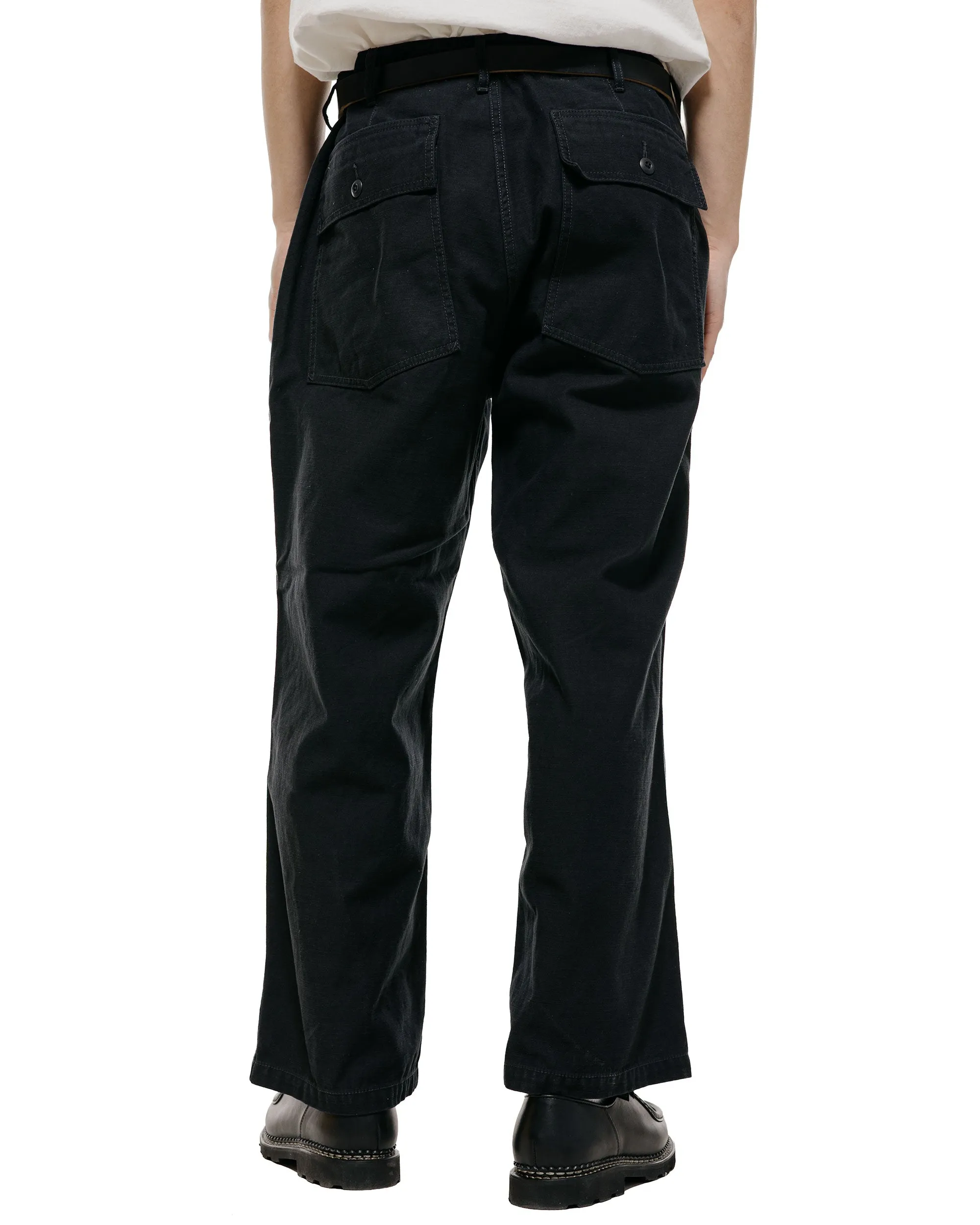 Beams Plus MIL Utility Trousers Reversed Sateen Black sold by Lost & Found product image thumbnail 3