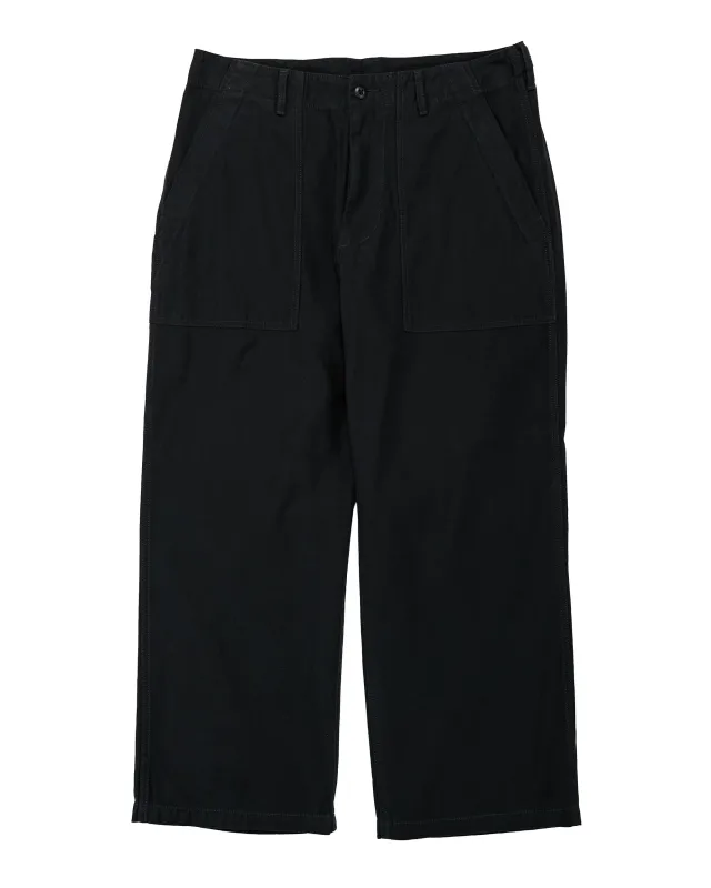Beams Plus MIL Utility Trousers Reversed Sateen Black made by BEAMS PLUS