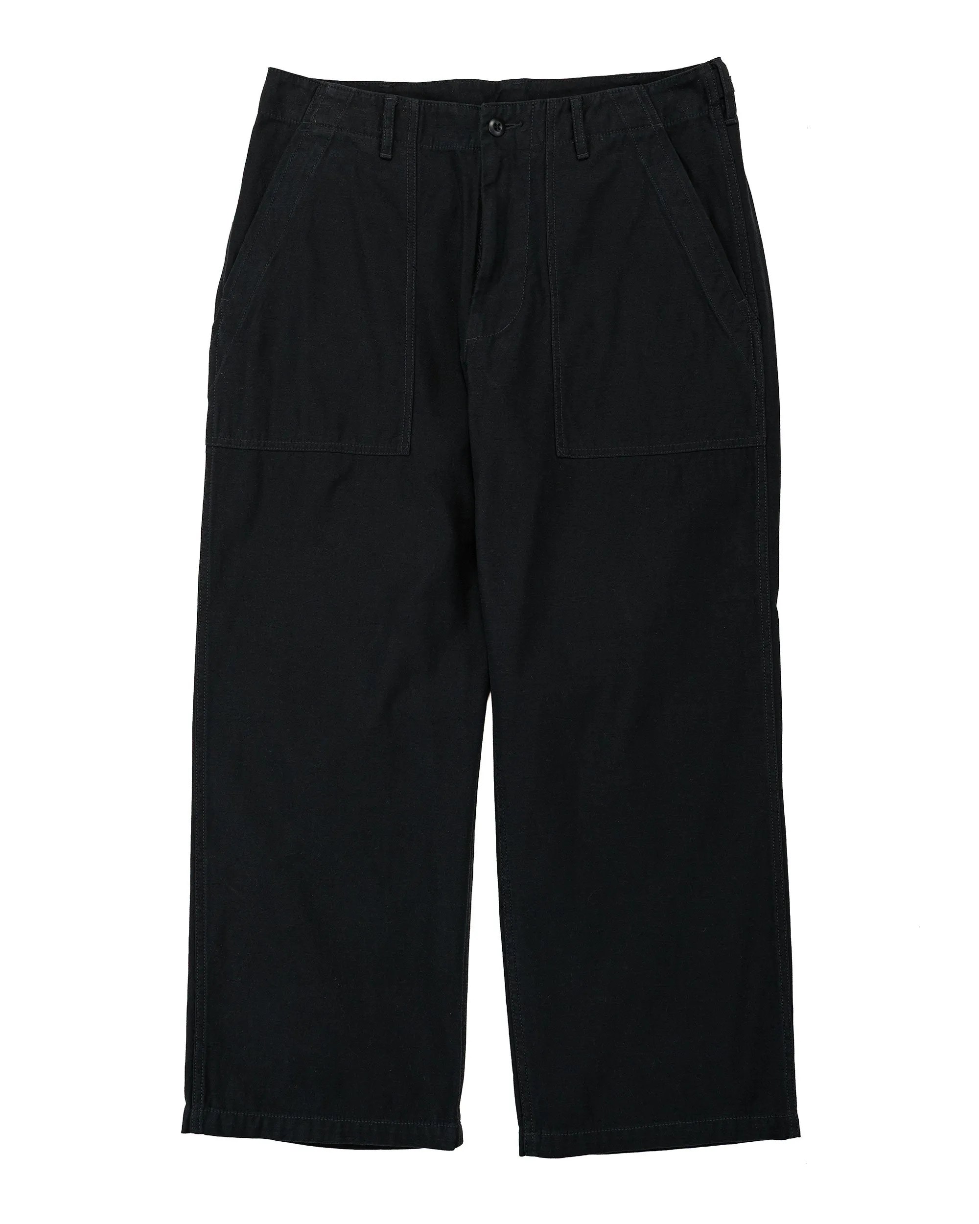 Beams Plus MIL Utility Trousers Reversed Sateen Black sold by Lost & Found