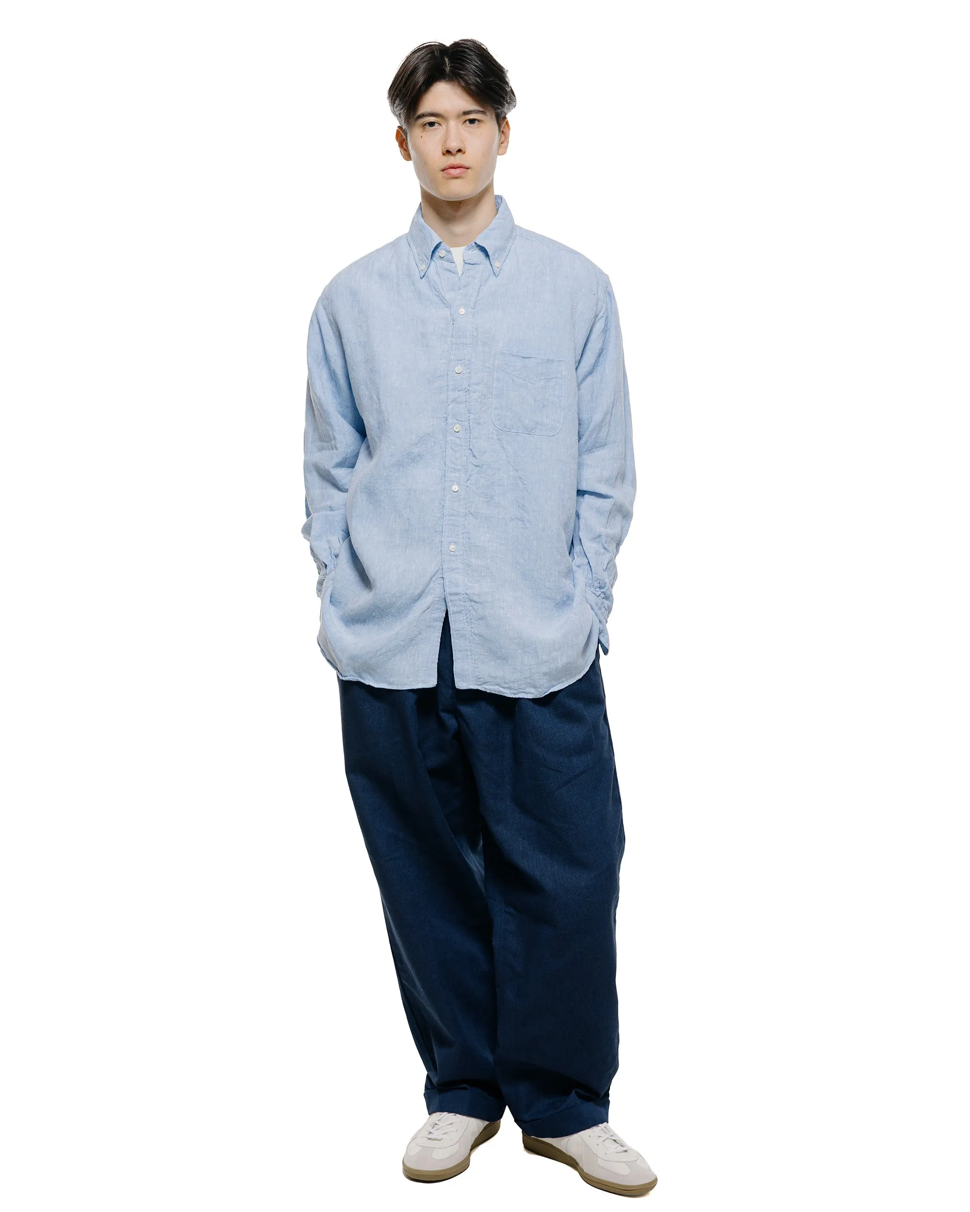 Beams Plus B.D. Classic Fit Linen Chambray Blue sold by Lost & Found product image thumbnail 4