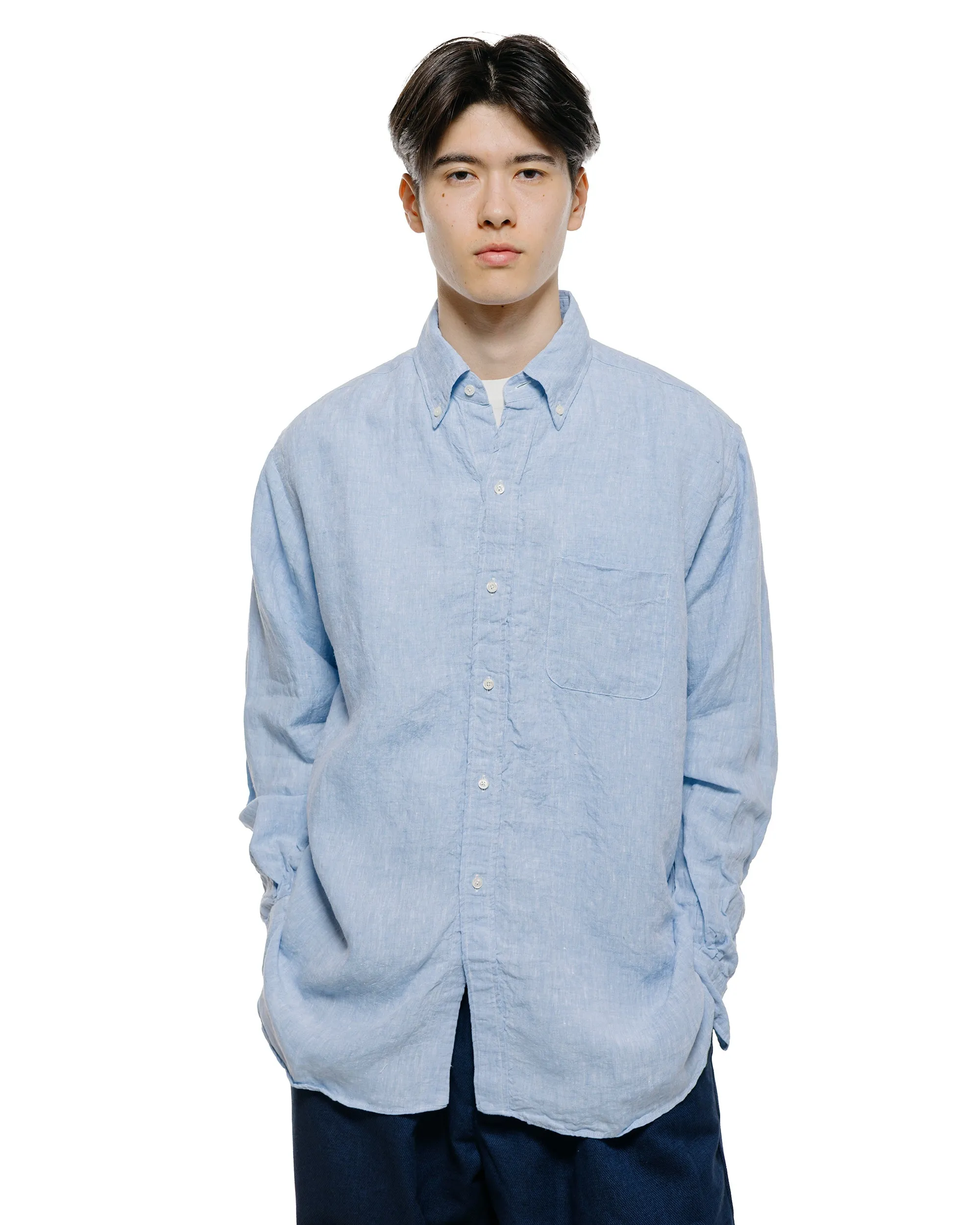 Beams Plus B.D. Classic Fit Linen Chambray Blue sold by Lost & Found product image thumbnail 2