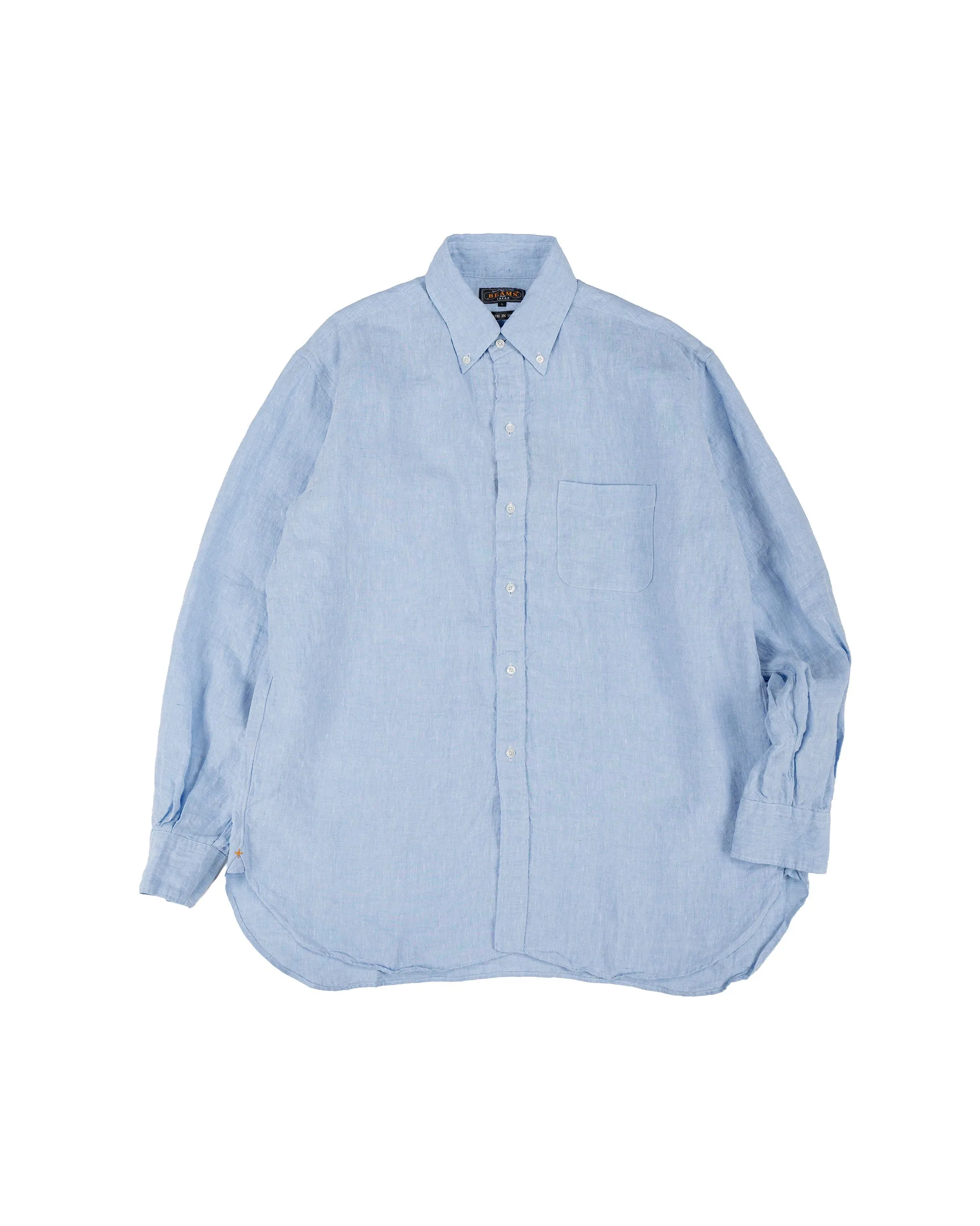 Beams Plus B.D. Classic Fit Linen Chambray Blue sold by Lost & Found
