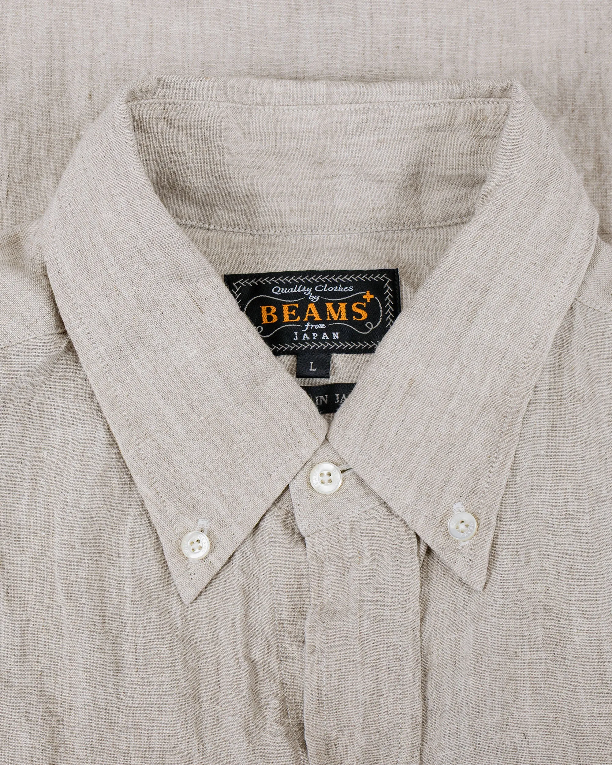 Beams Plus B.D. Classic Fit Linen Chambray Natural sold by Lost & Found product image thumbnail 5