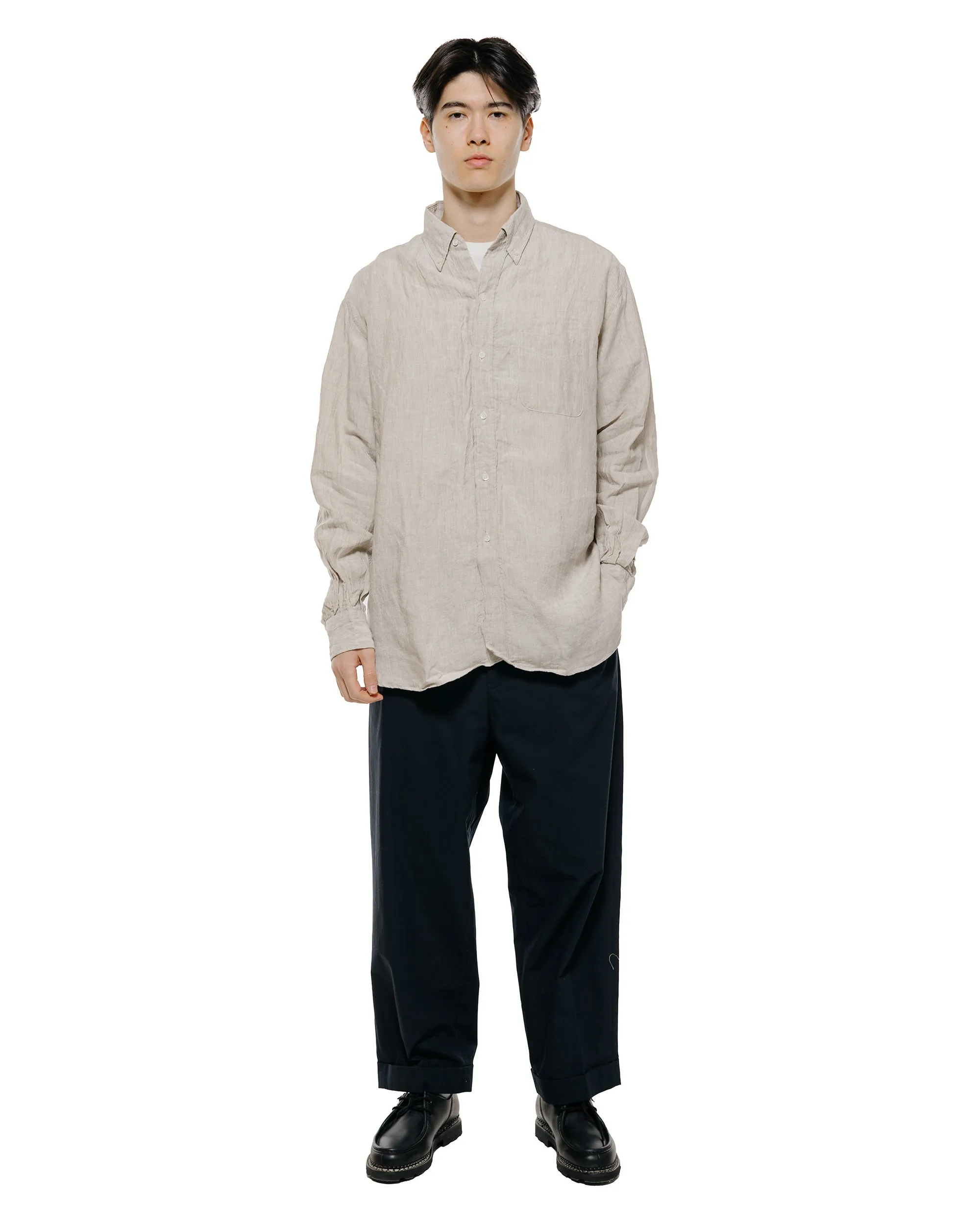 Beams Plus B.D. Classic Fit Linen Chambray Natural sold by Lost & Found product image thumbnail 4