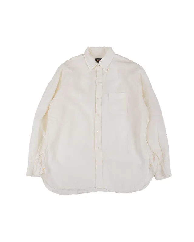 Beams Plus B.D. Classic Fit Linen Chambray White made by Lost & Found