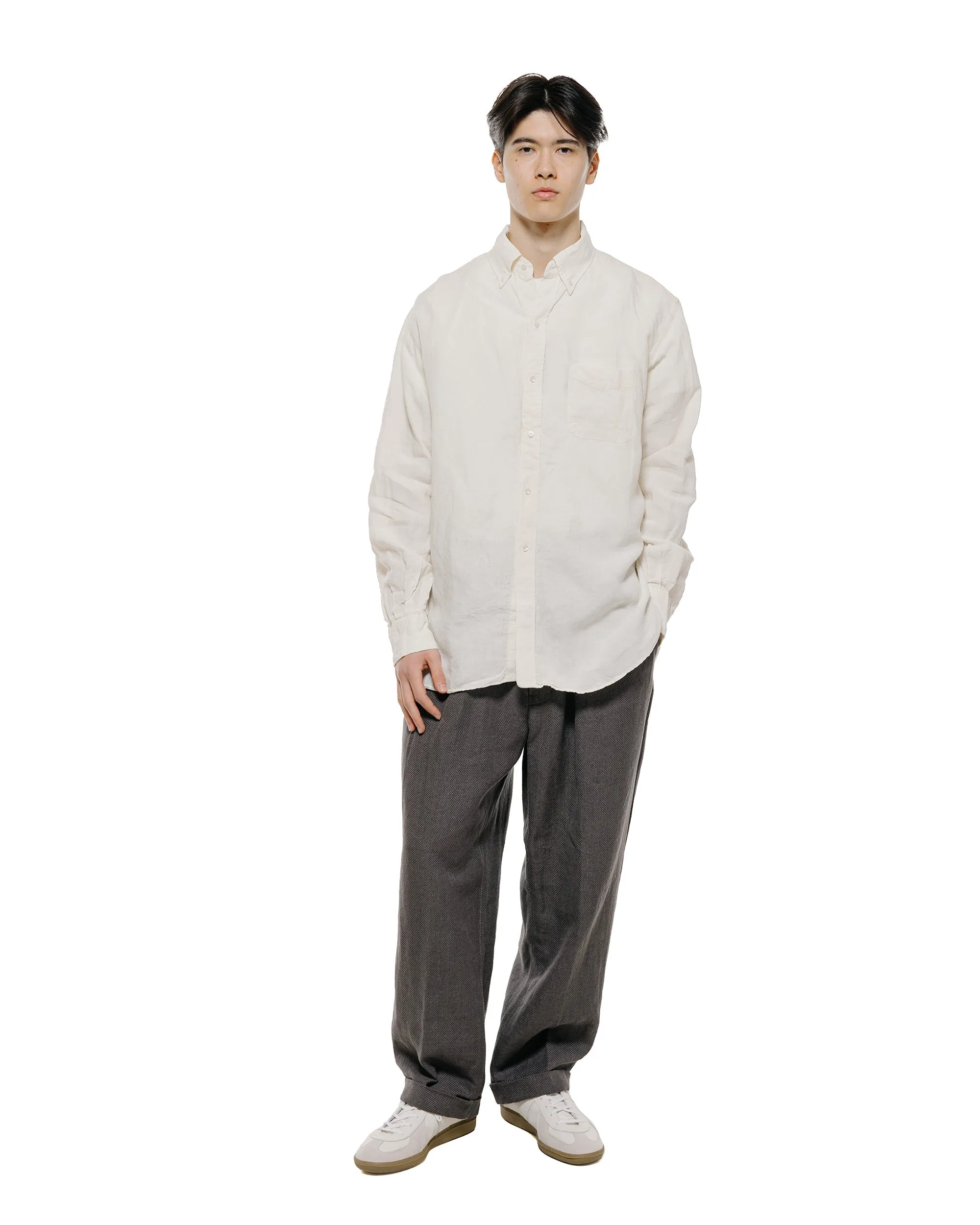 Beams Plus B.D. Classic Fit Linen Chambray White sold by Lost & Found product image thumbnail 4
