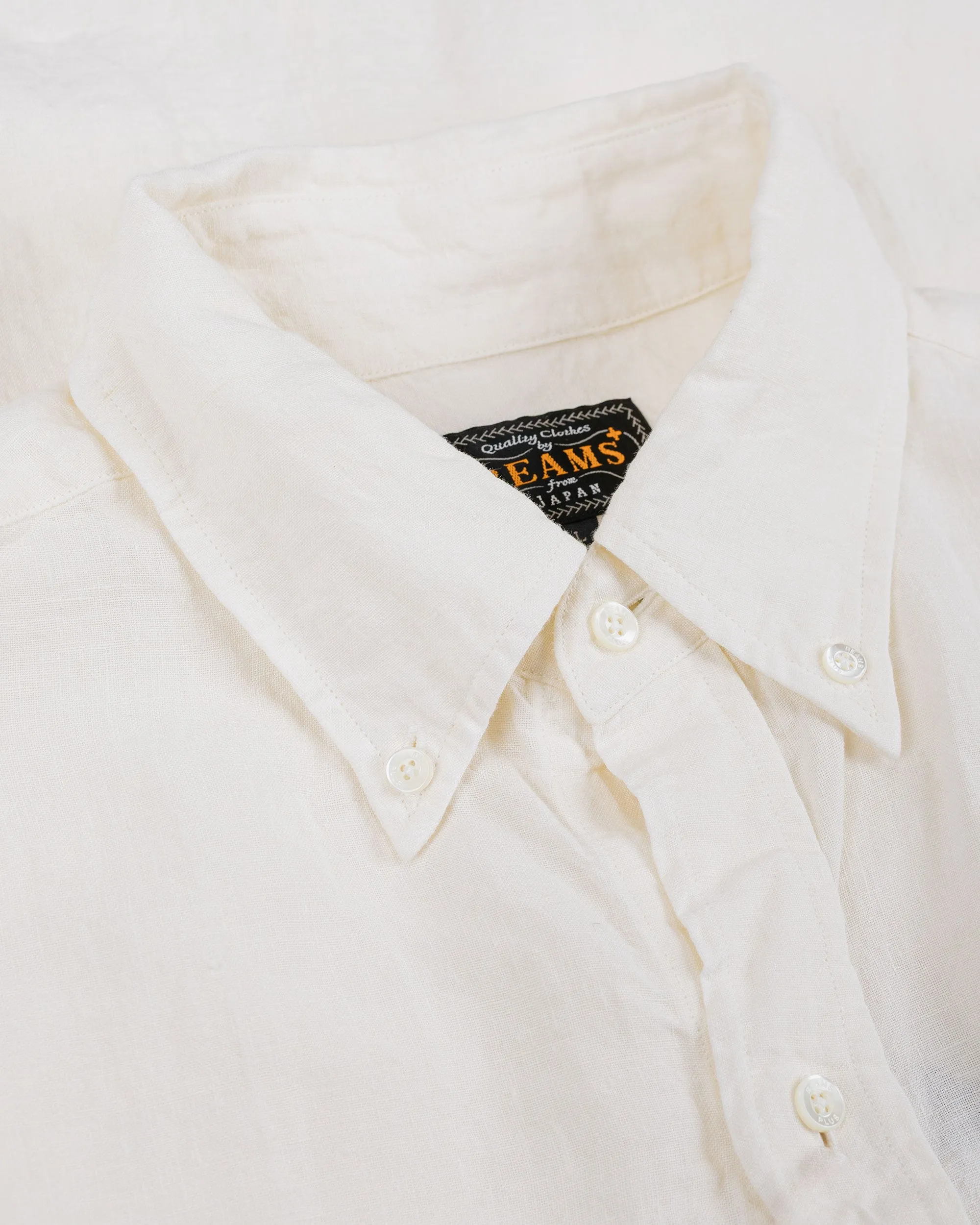 Beams Plus B.D. Classic Fit Linen Chambray White sold by Lost & Found product image thumbnail 5