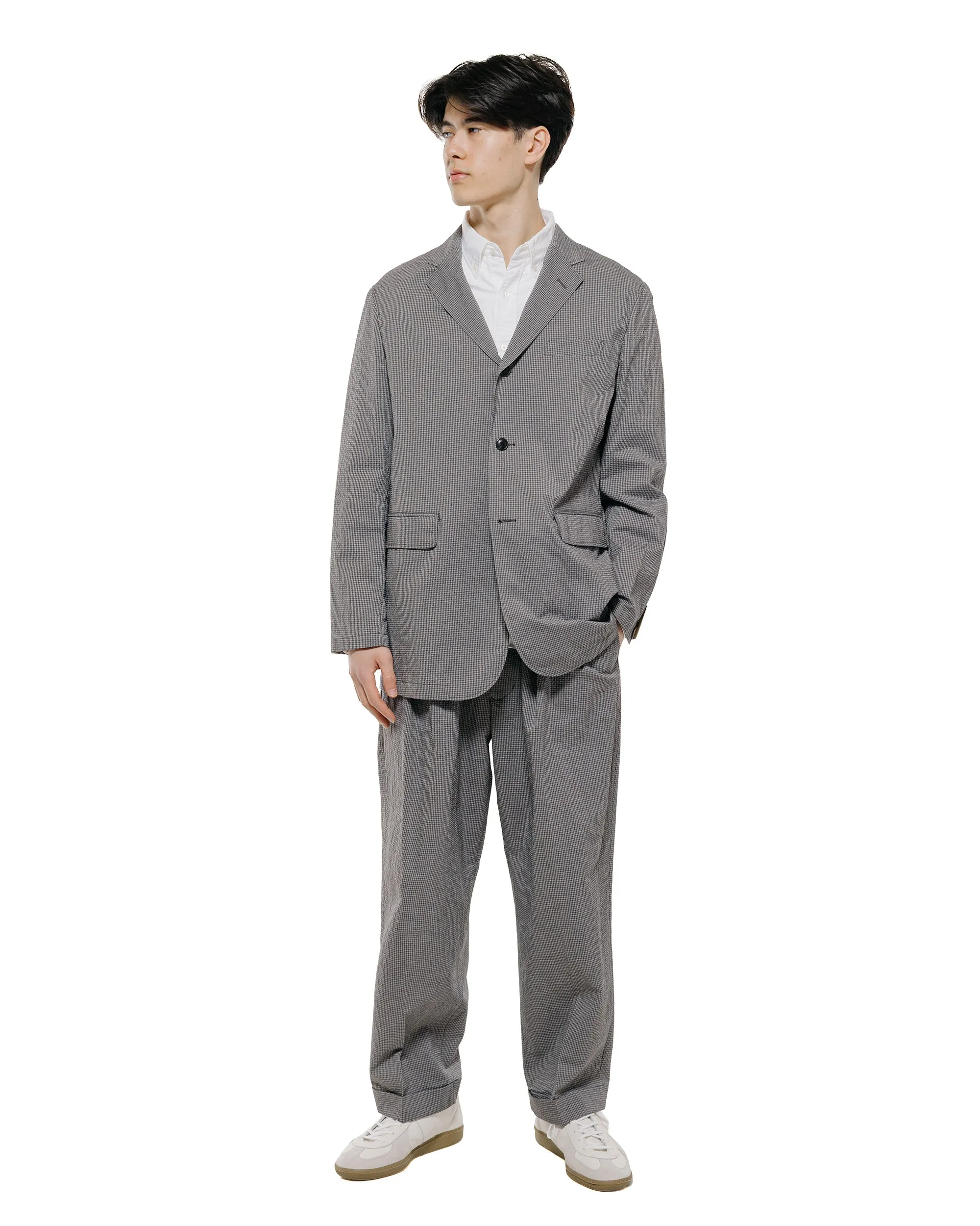 Beams Plus 3B Anywhere(wear) Jacket Seersucker Plaid Black/Grey sold by Lost & Found product image thumbnail 4