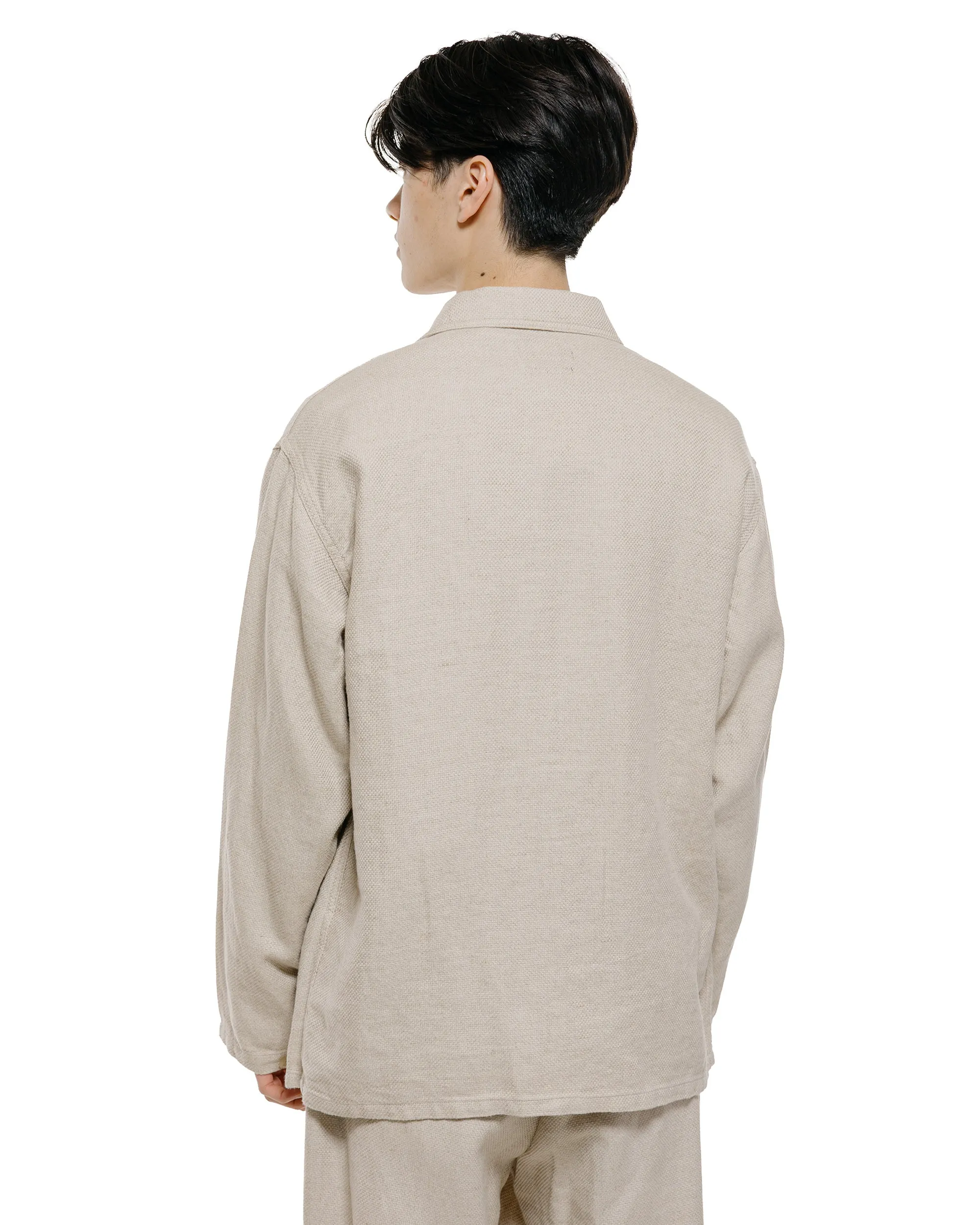 Beams Plus MIL Chore Jacket Cotton Linen Off White sold by Lost & Found product image thumbnail 3